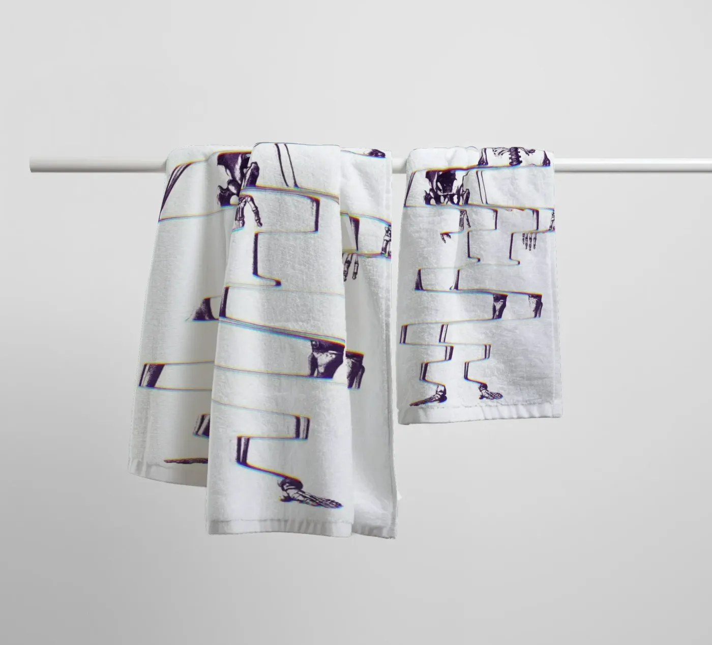 Skeleton towel by Ali Gulec