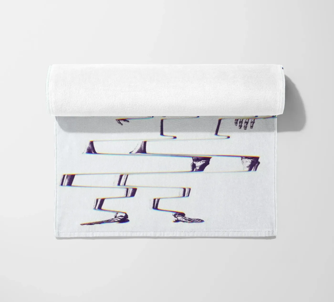 Skeleton beach towel by Ali Gulec