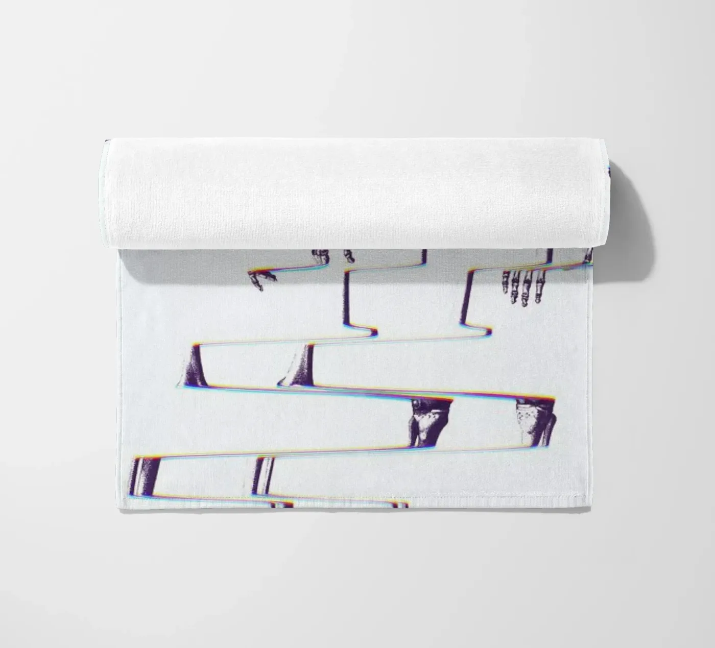 Skeleton beach towel by Ali Gulec