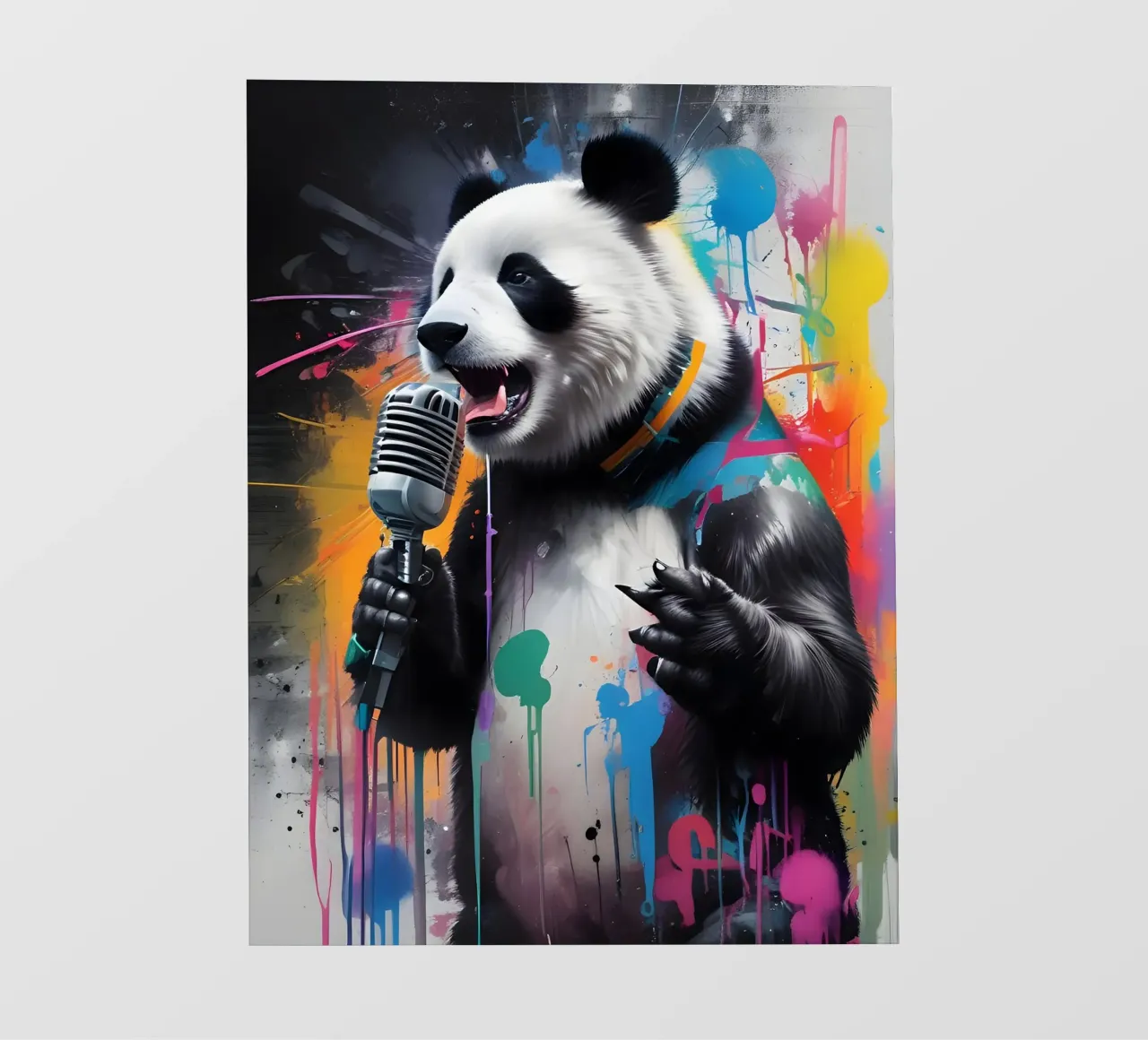 Panda canta le voci pellicola backlit da MakArena