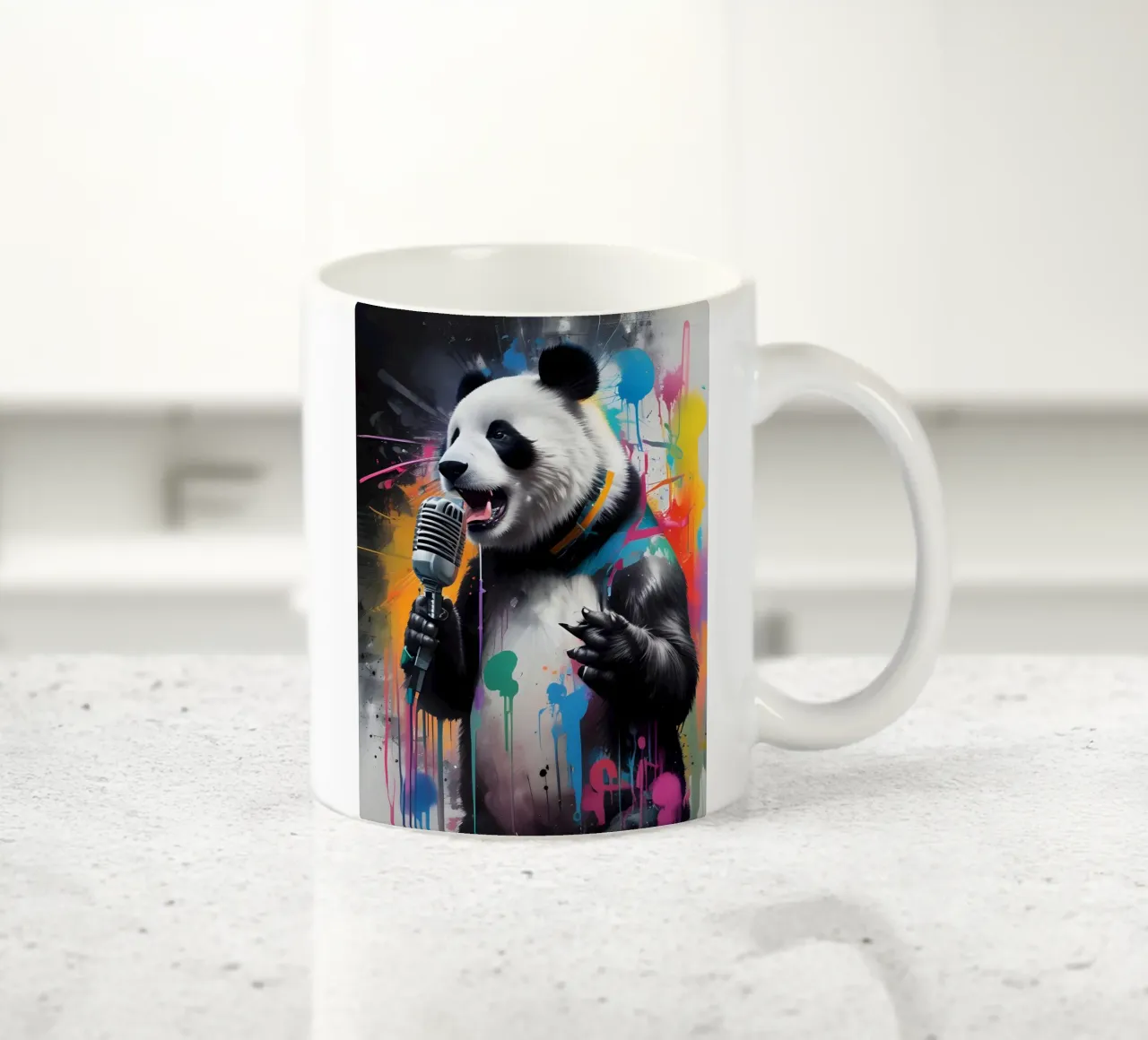 Panda canta le voci tazza in ceramica da MakArena