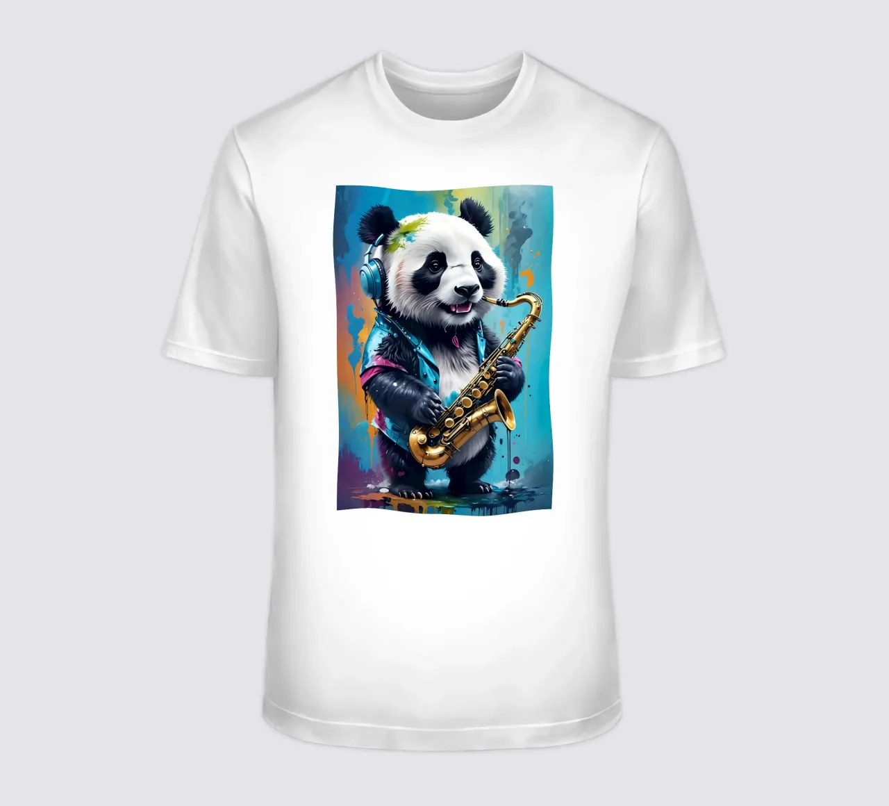 Piccolo panda con sassofono t-shirt da MakArena