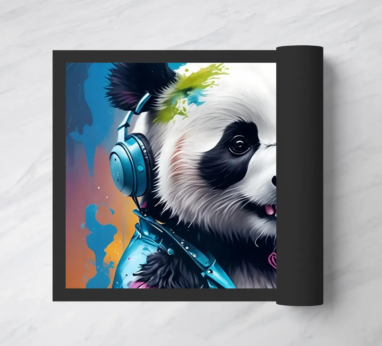 Piccolo panda con sassofono zerbino da MakArena