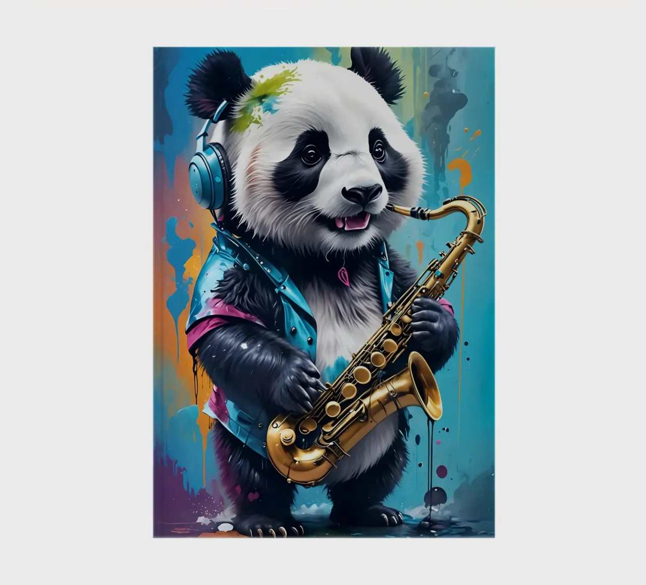 Piccolo panda con sassofono diario da MakArena