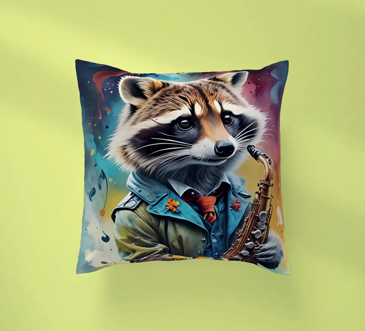 Procione e sassofono cuscino da MakArena