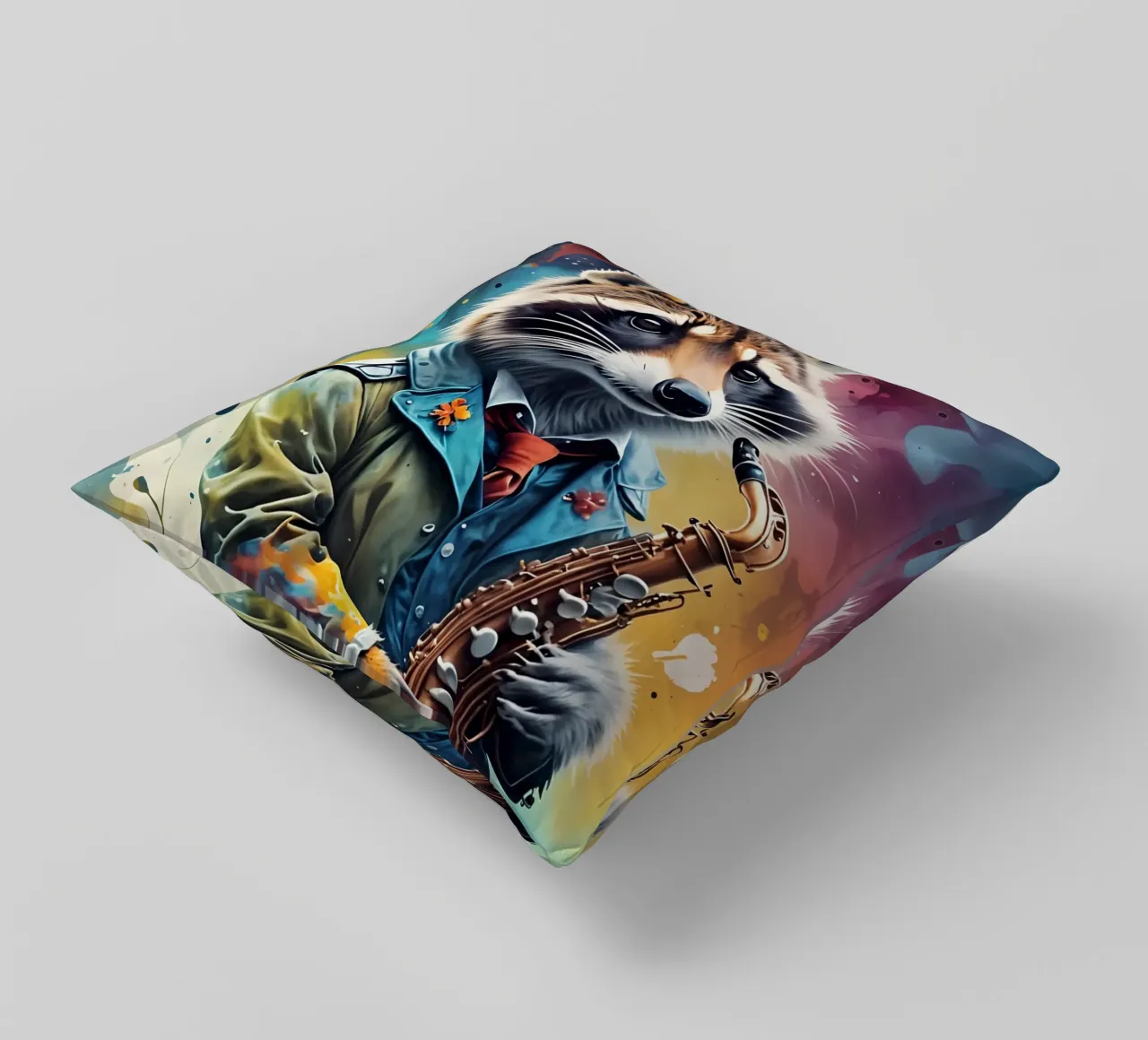 Procione e sassofono cuscino da MakArena