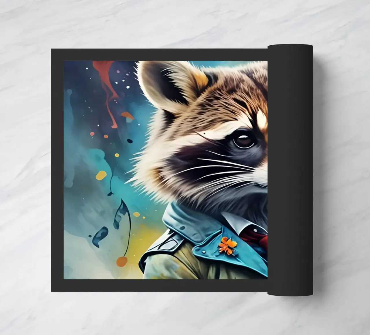 Procione e sassofono zerbino da MakArena