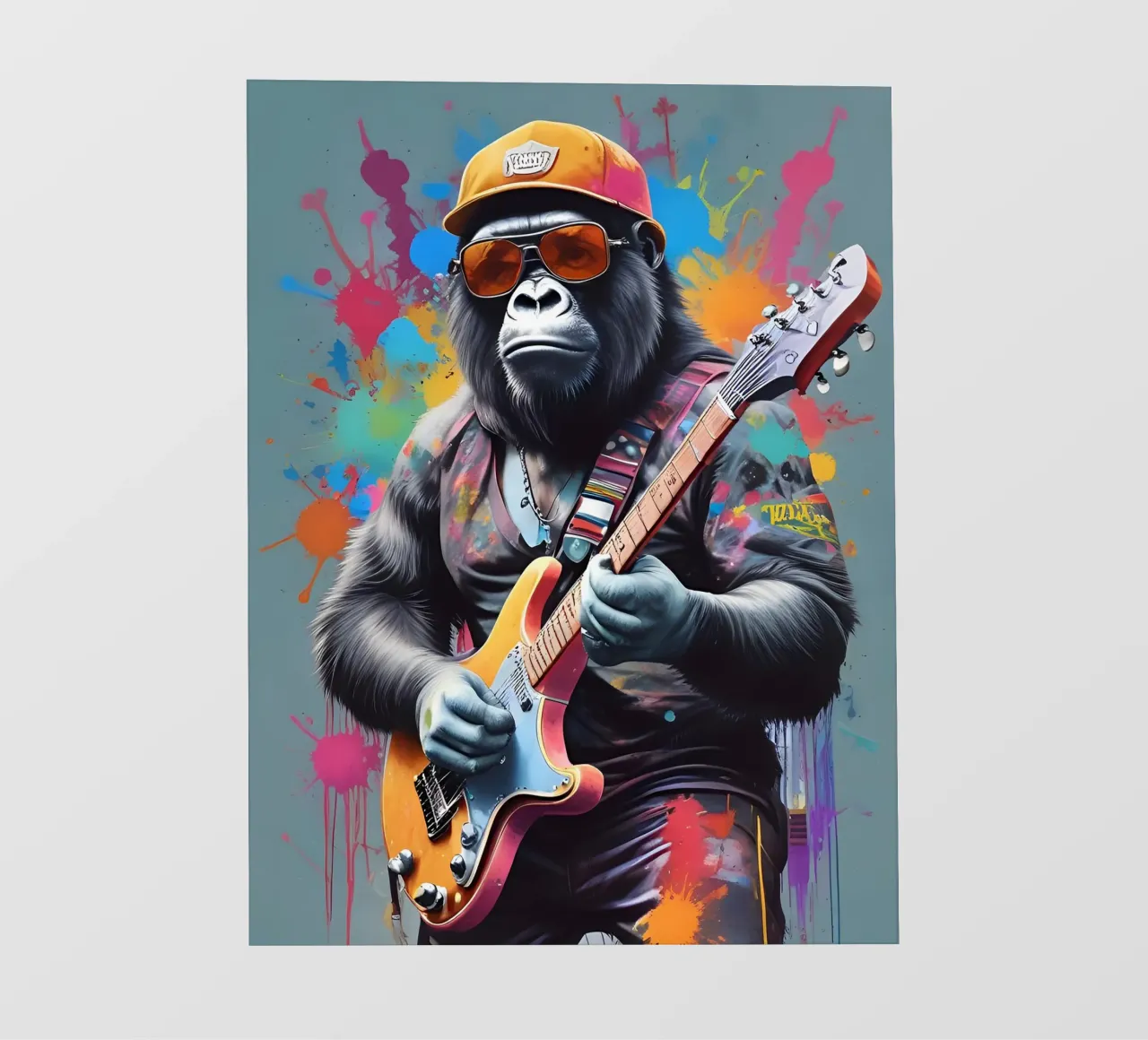 Gorilla suonare la chitarra telo in pvc da MakArena