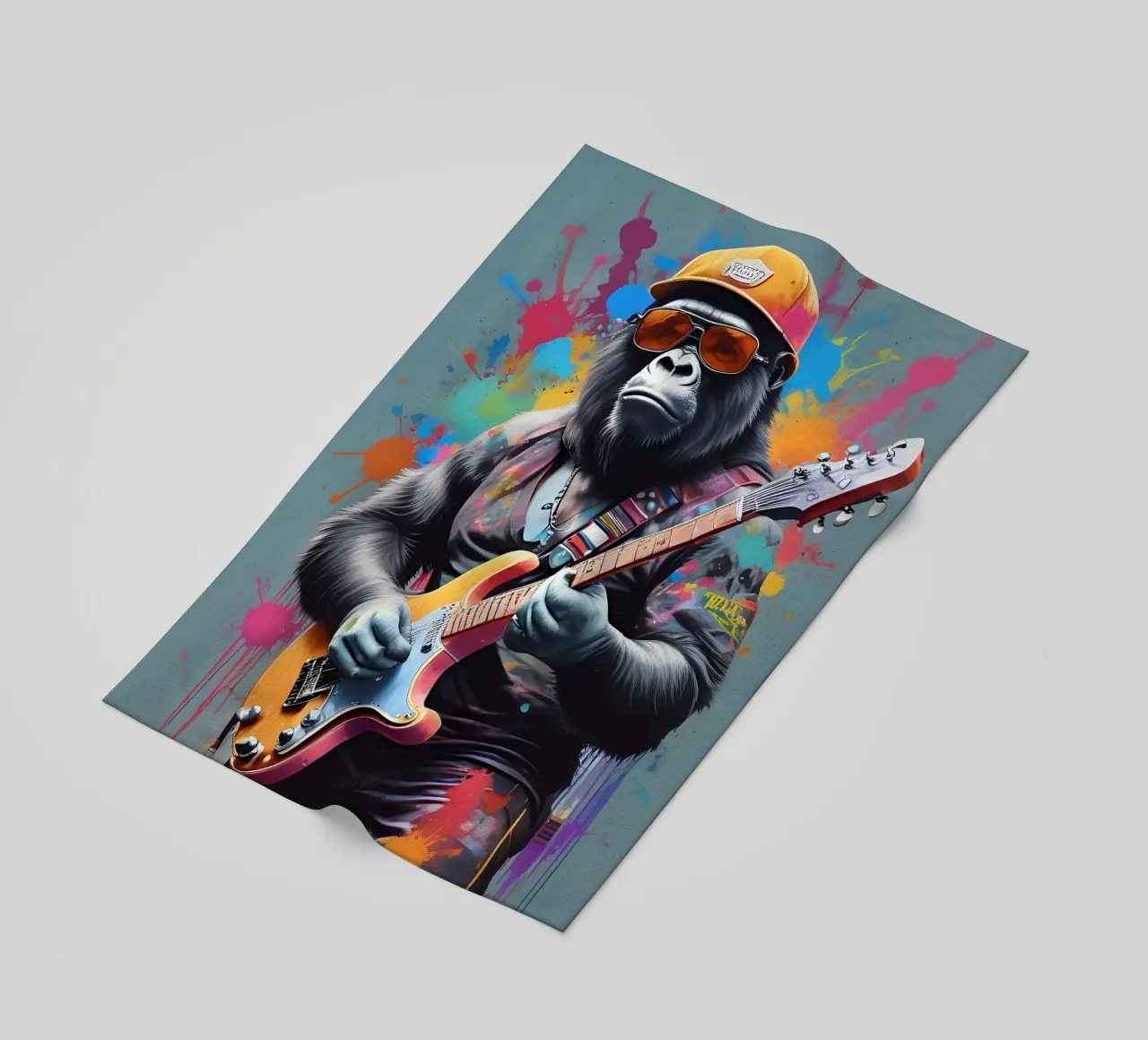 Gorilla suonare la chitarra telo mare da MakArena