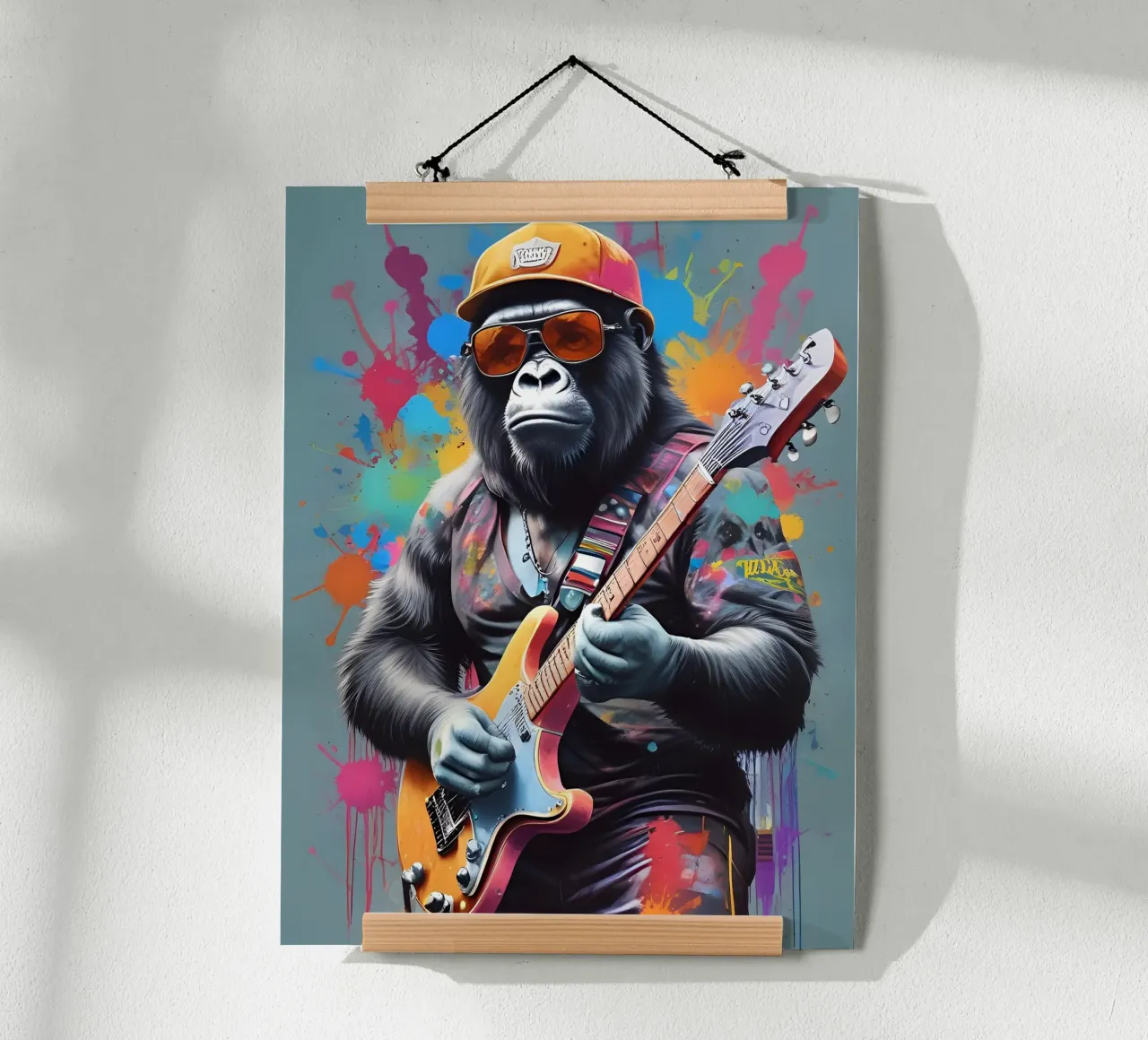 Gorilla suonare la chitarra carta hahnemühle da MakArena