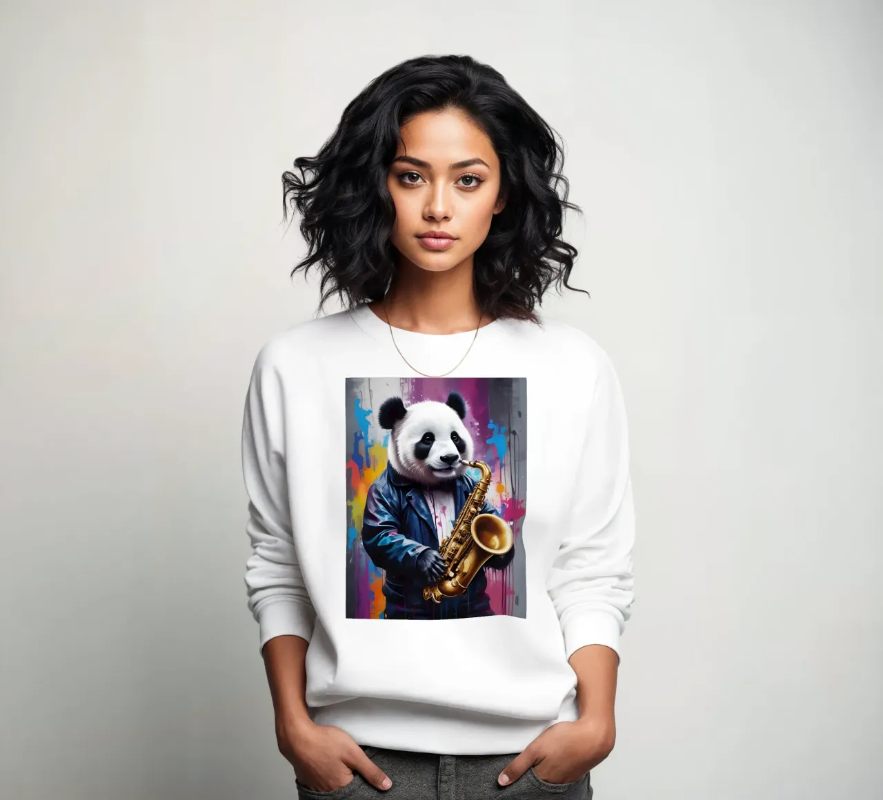 Panda che suona il sassofono felpa da MakArena