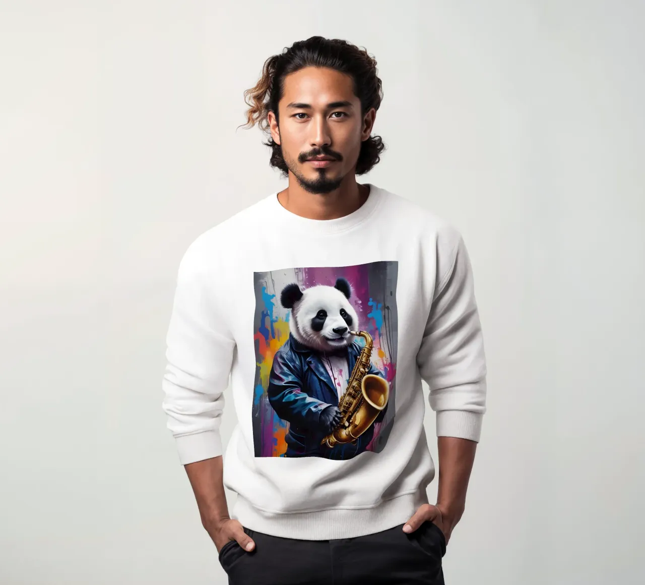 Panda che suona il sassofono felpa da MakArena