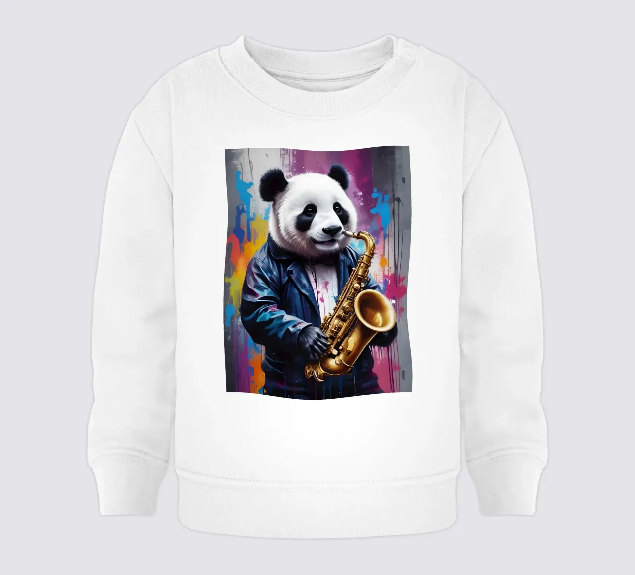 Panda che suona il sassofono felpa neonato da MakArena