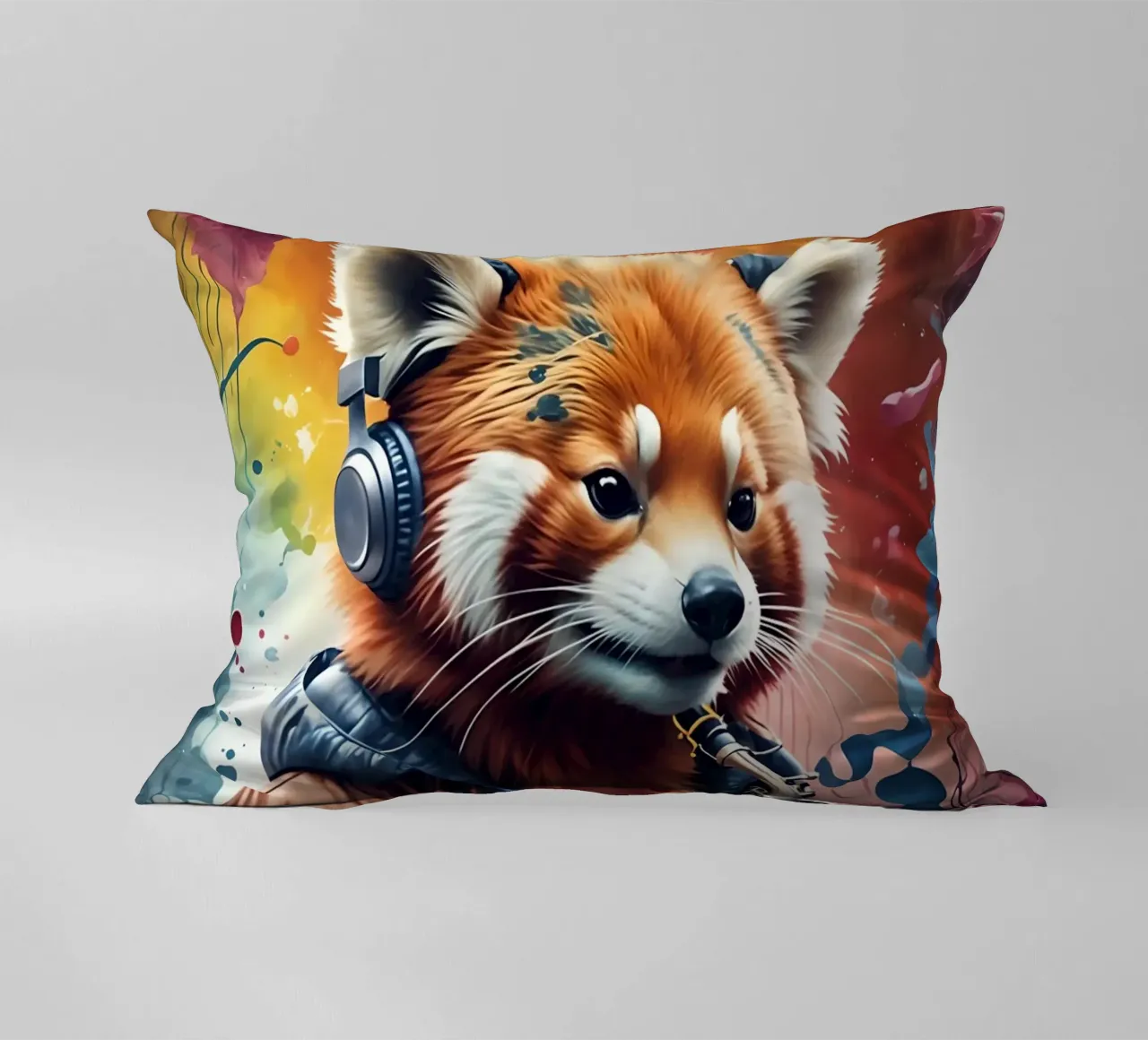 Panda rosso con sassofono cuscino da MakArena