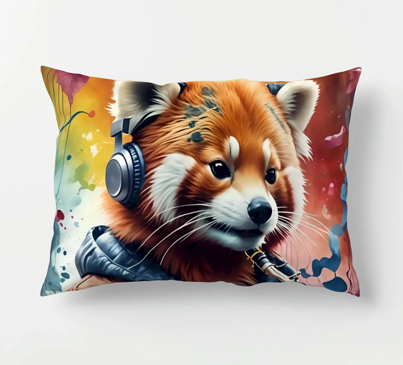 Panda rosso con sassofono cuscino da MakArena