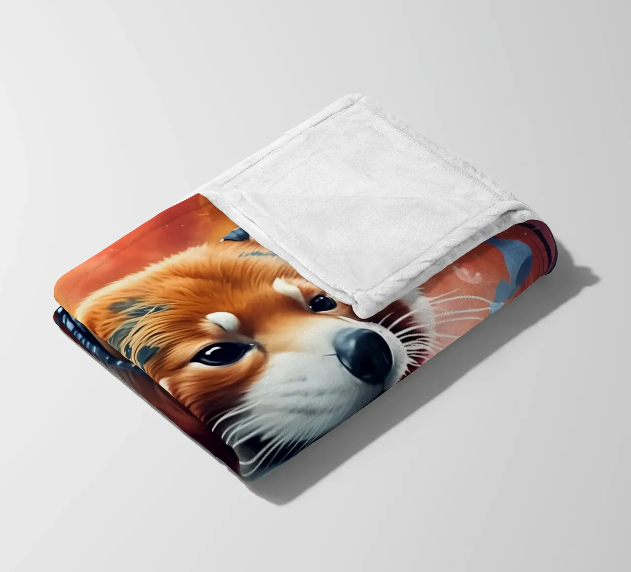 Panda rosso con sassofono coperta in pile da MakArena