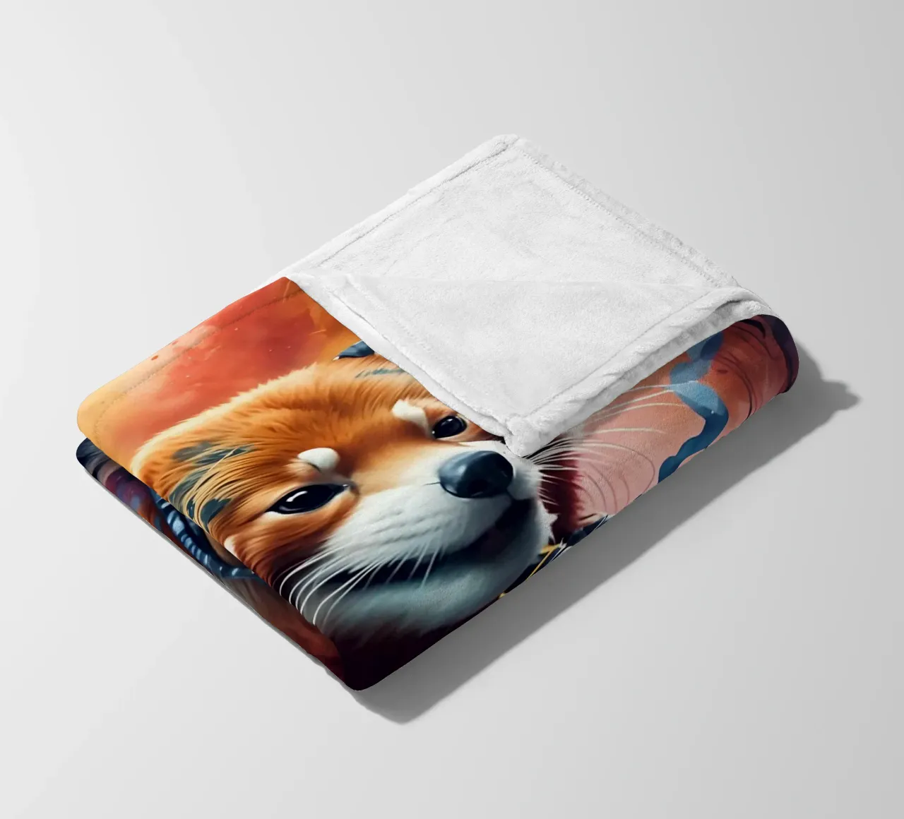 Panda rosso con sassofono coperta in pile da MakArena