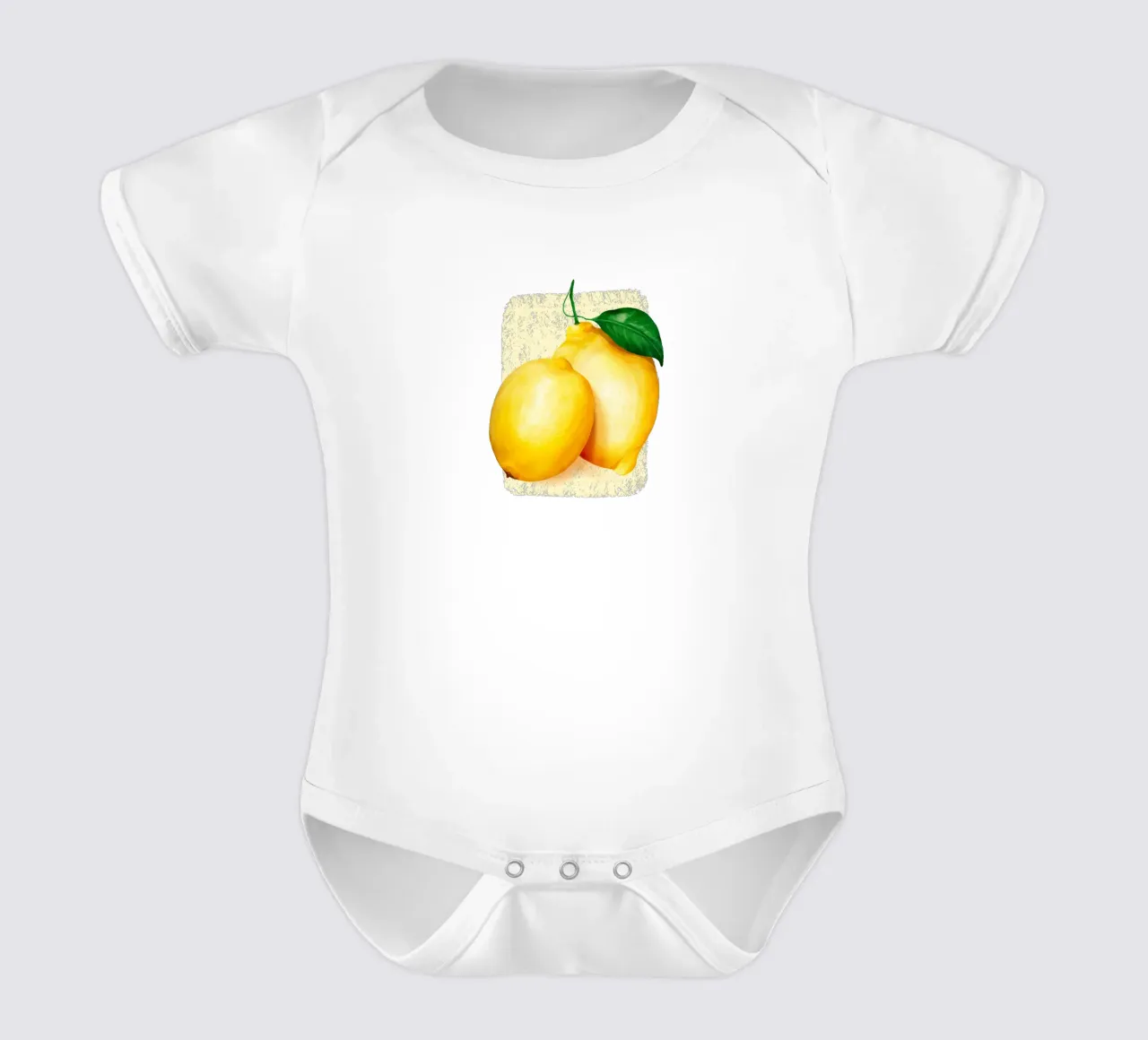 Citrons sur fond jaune body bébé de color&shape