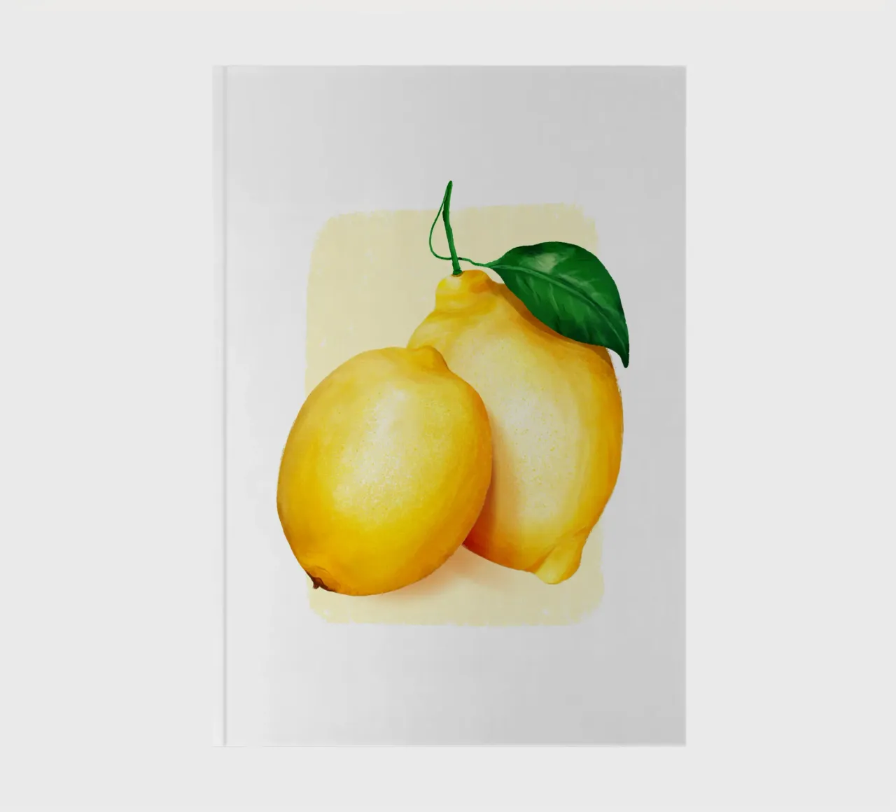 Lemons on a yellow background notebook by color&shape