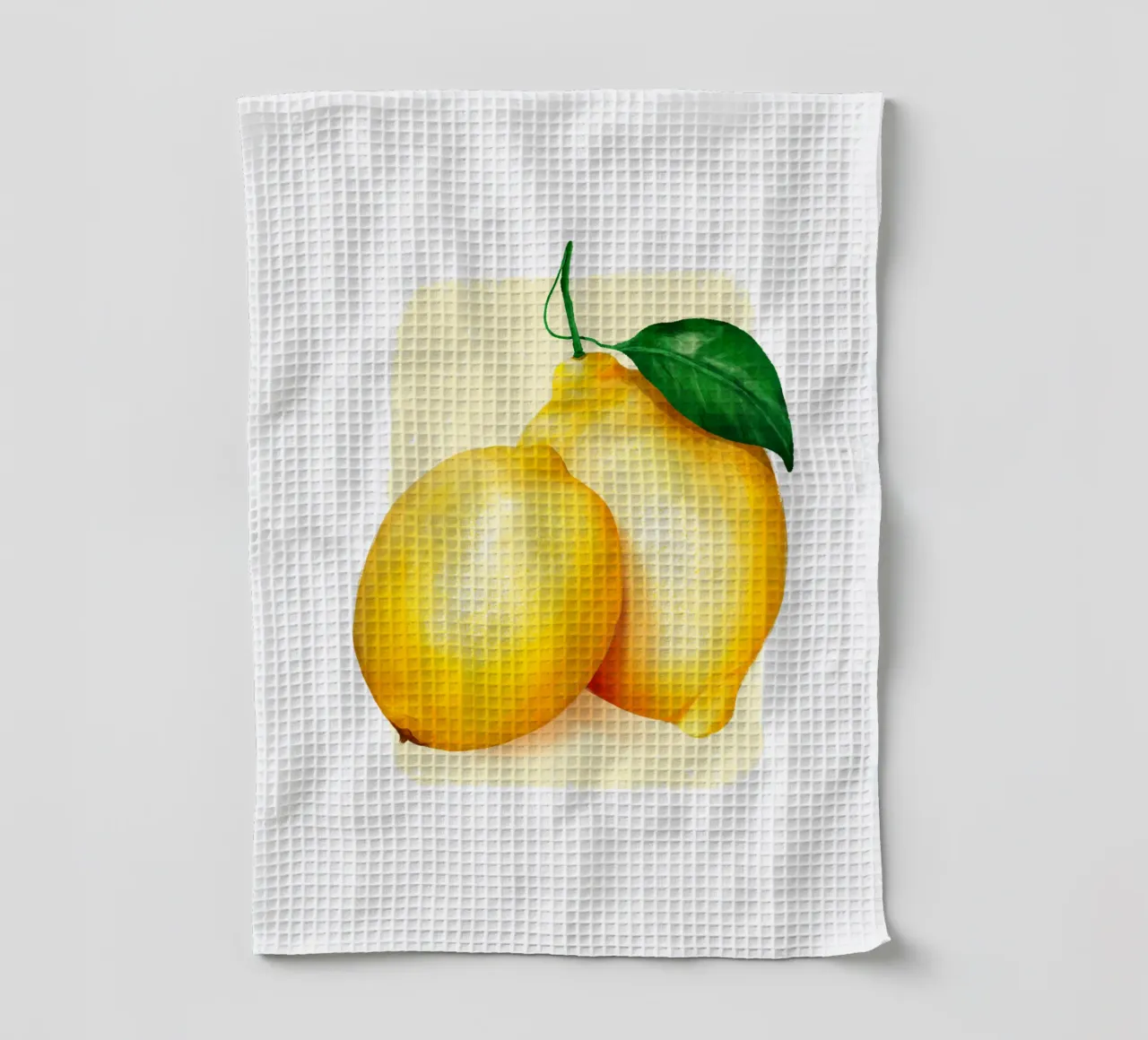 Citrons sur fond jaune torchon de color&shape