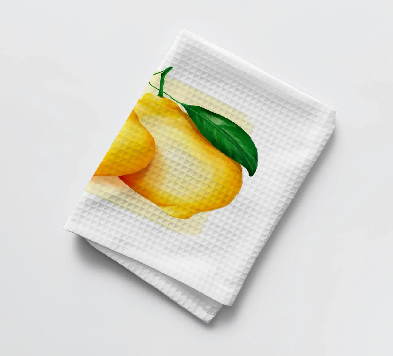 Citrons sur fond jaune torchon de color&shape