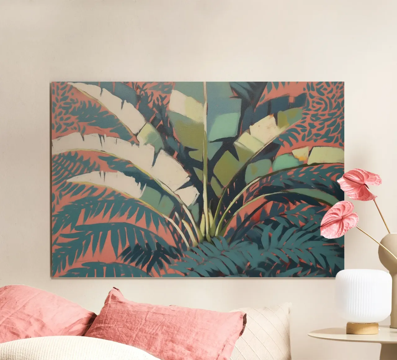 Magia della giungla in pastello poster con telaio in plastica da Carinaprint