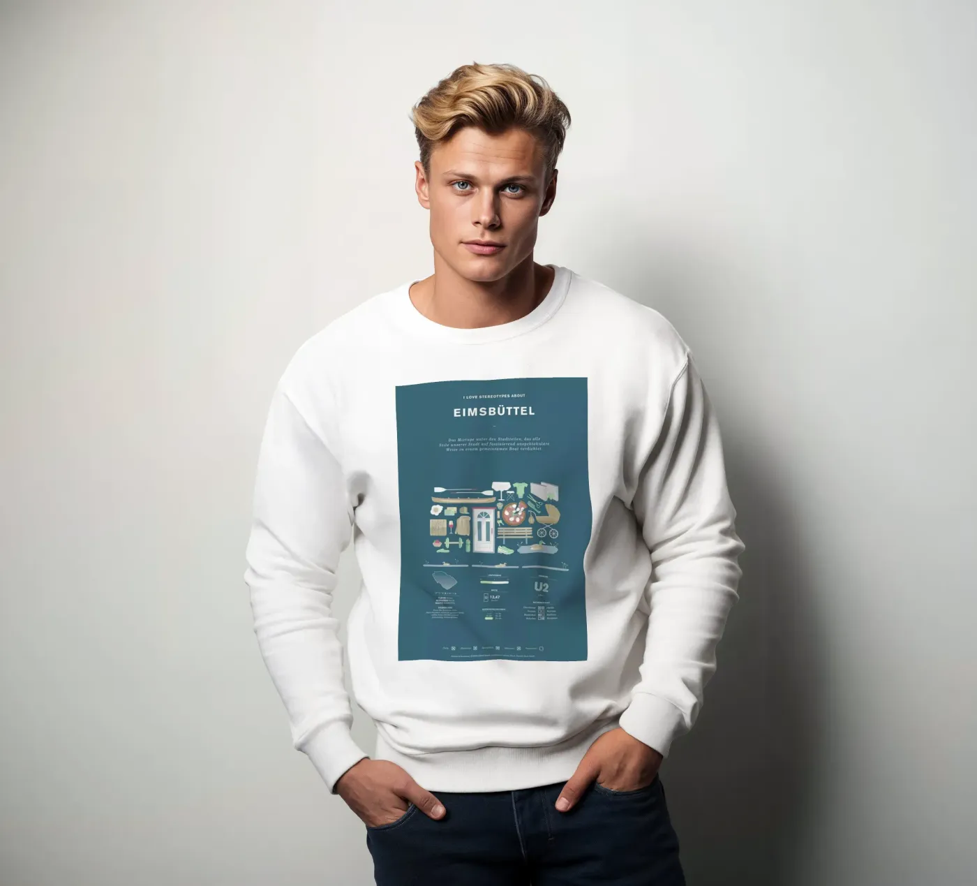 Eimsbüttel sweatshirt by Bureau Bald GmbH