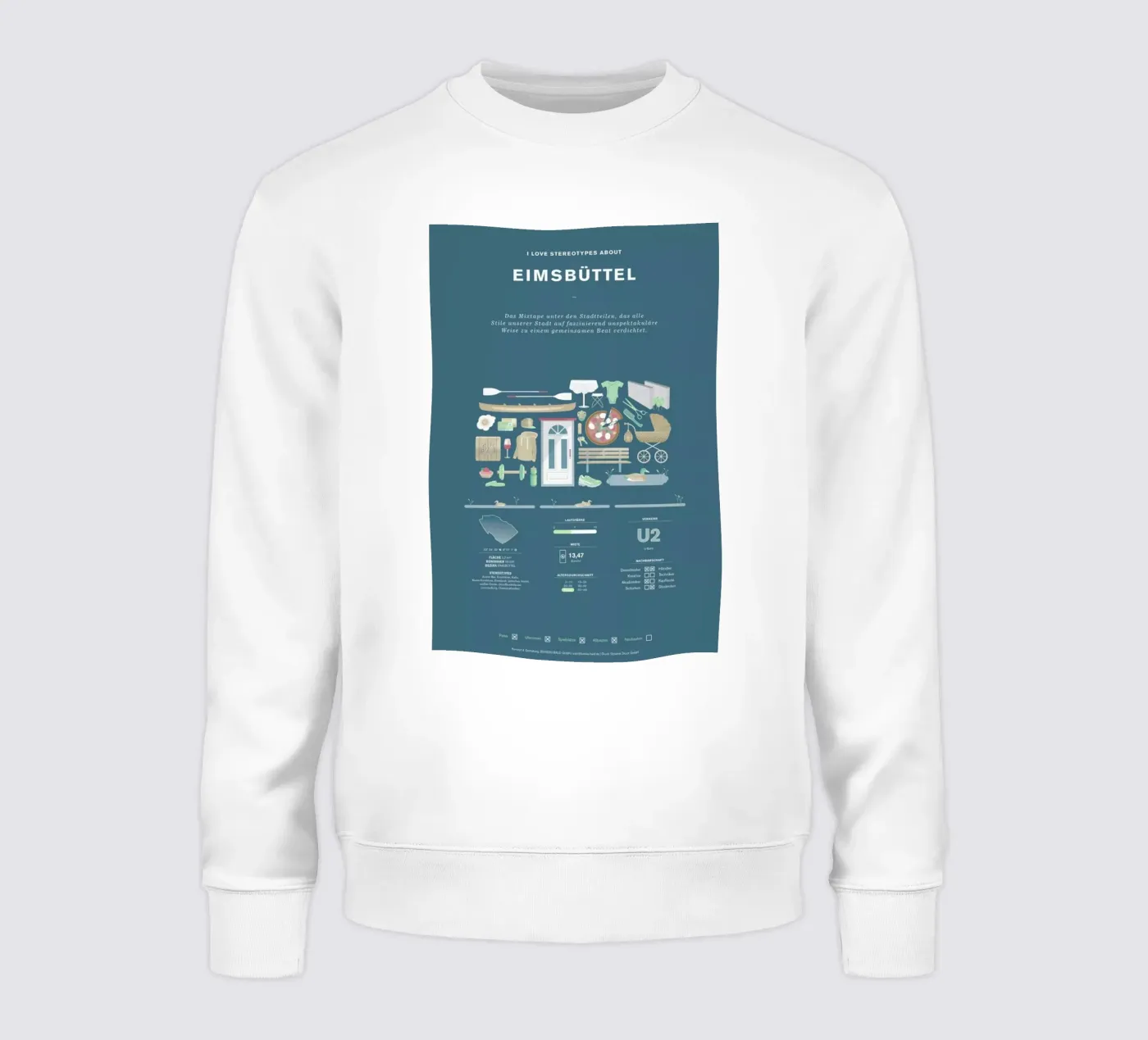 Eimsbüttel sweatshirt by Bureau Bald GmbH