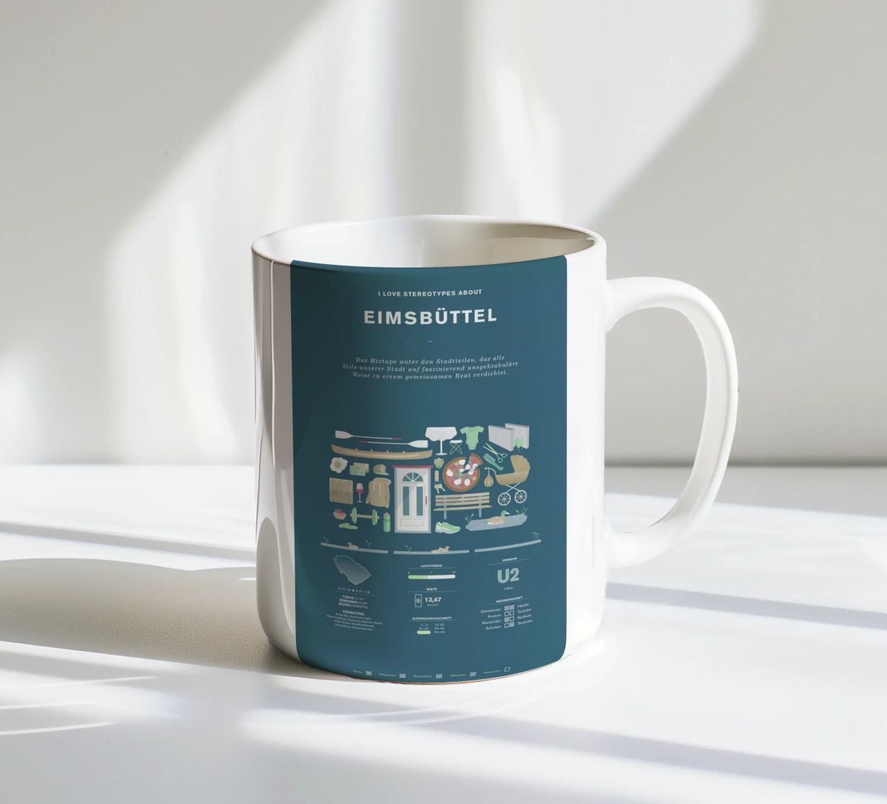 Eimsbüttel tazza in ceramica da Bureau Bald GmbH
