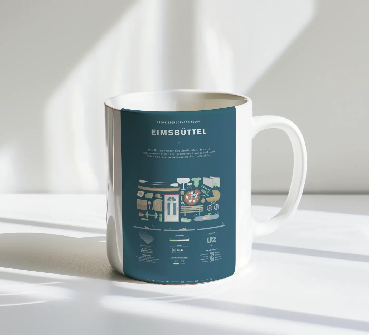 Eimsbüttel ceramic mug by Bureau Bald GmbH