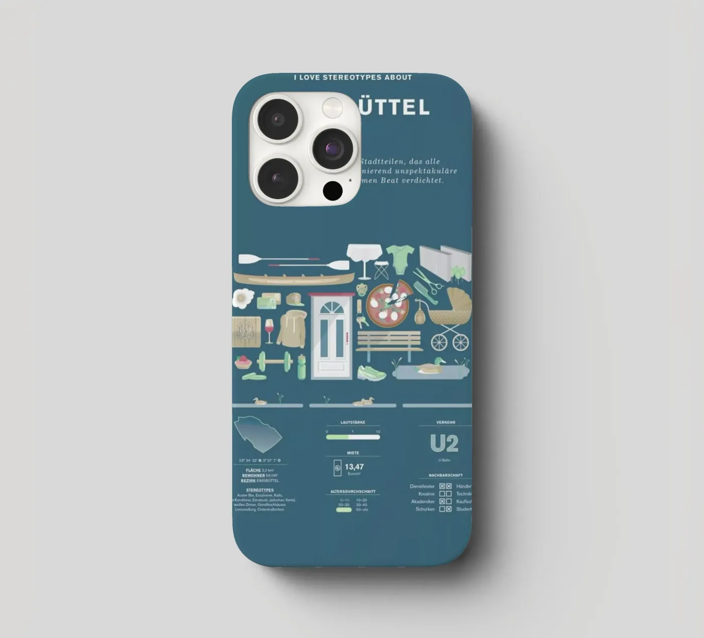 Eimsbüttel iphone case by Bureau Bald GmbH