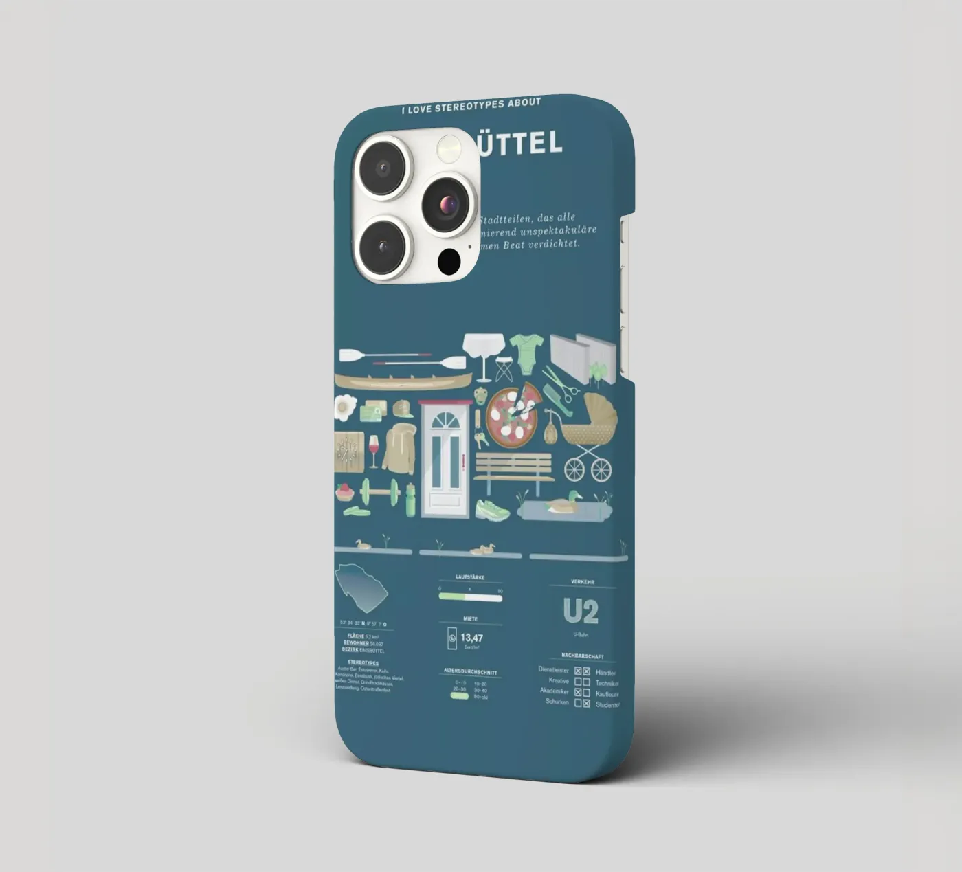 Eimsbüttel iphone case by Bureau Bald GmbH