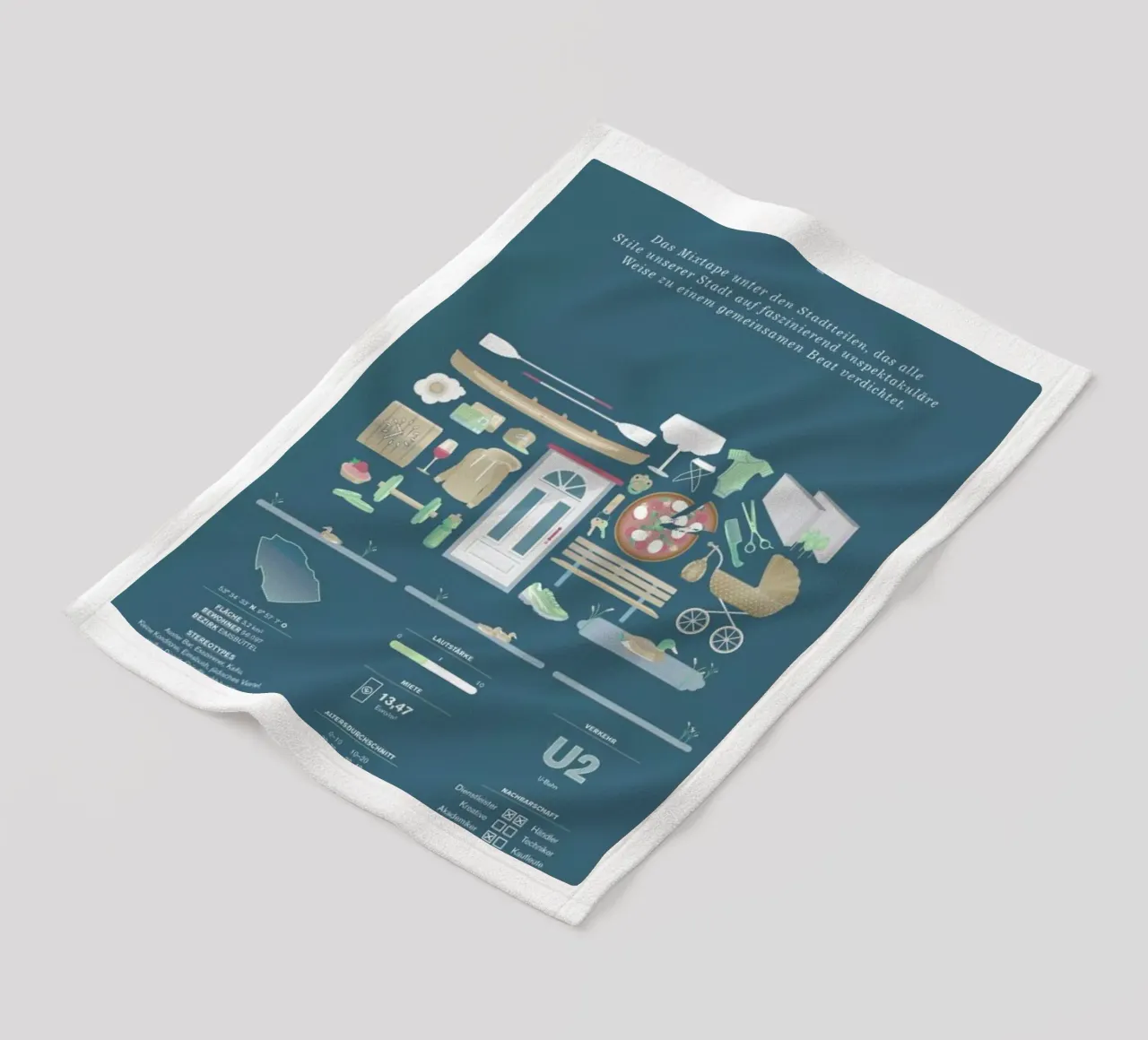 Eimsbüttel fleece blanket by Bureau Bald GmbH