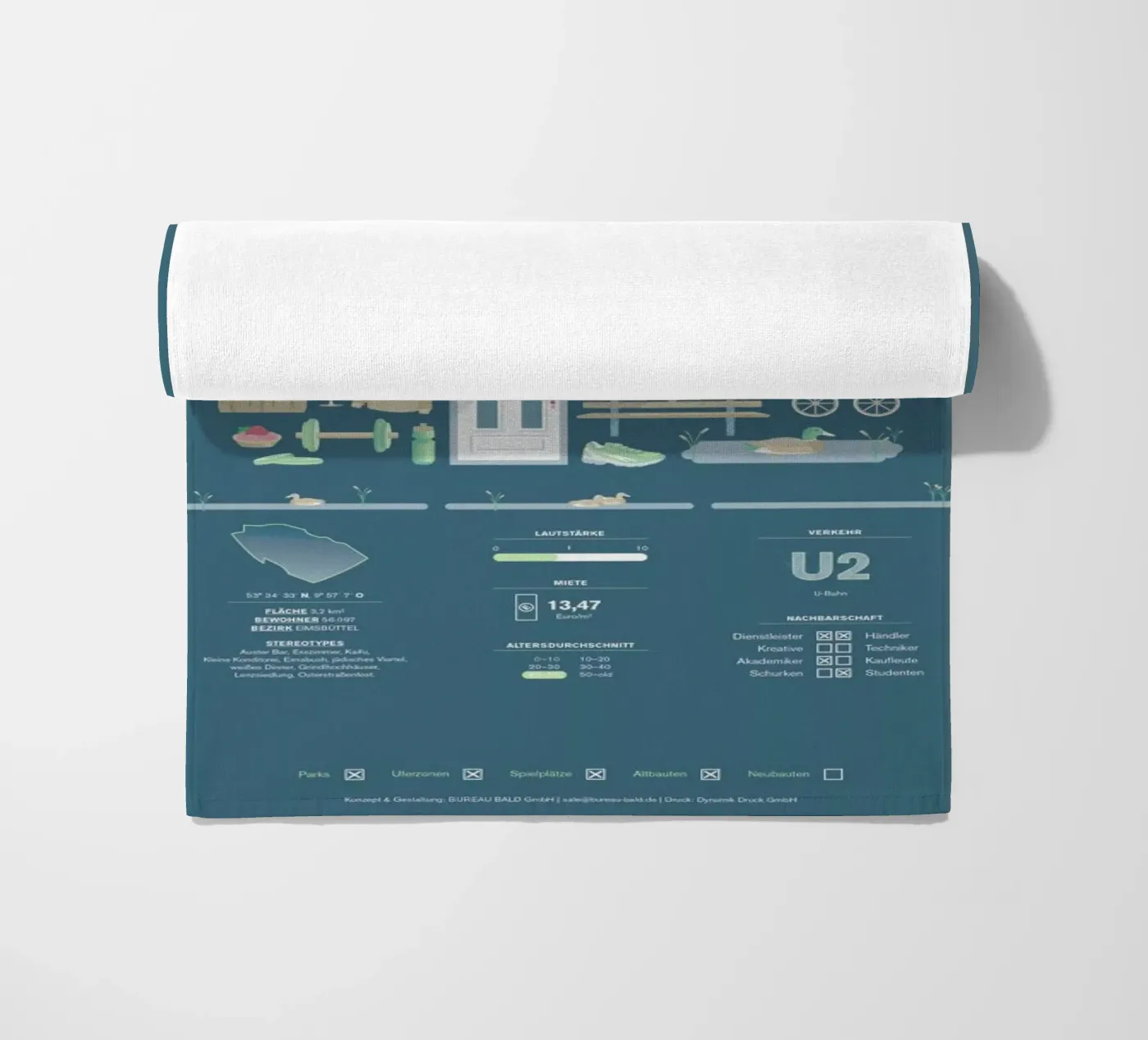 Eimsbüttel serviette de plage de Bureau Bald GmbH