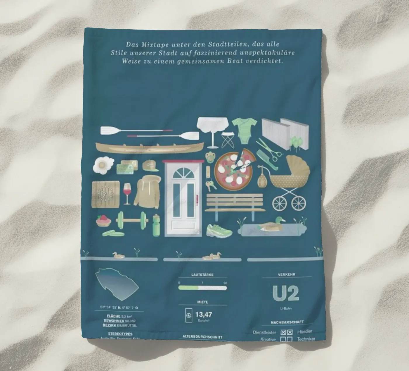 Eimsbüttel serviette de plage de Bureau Bald GmbH