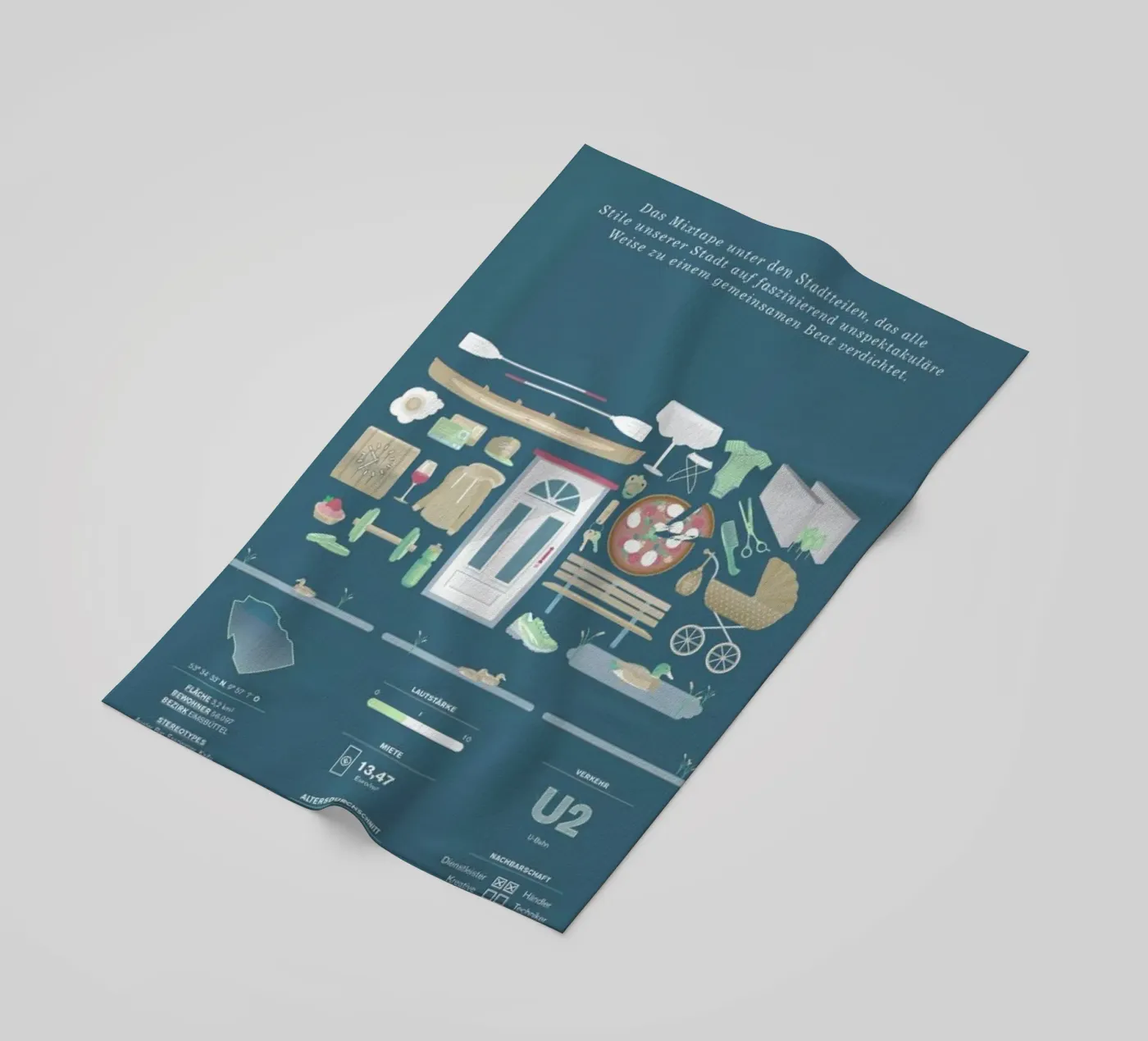 Eimsbüttel Strandtuch von Bureau Bald GmbH