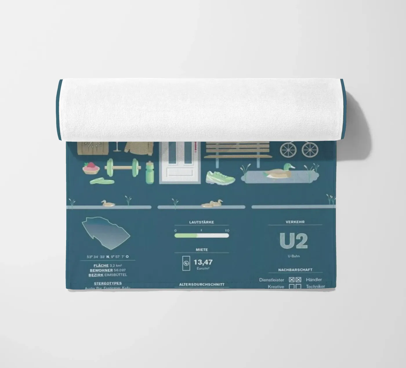 Eimsbüttel serviette de plage de Bureau Bald GmbH