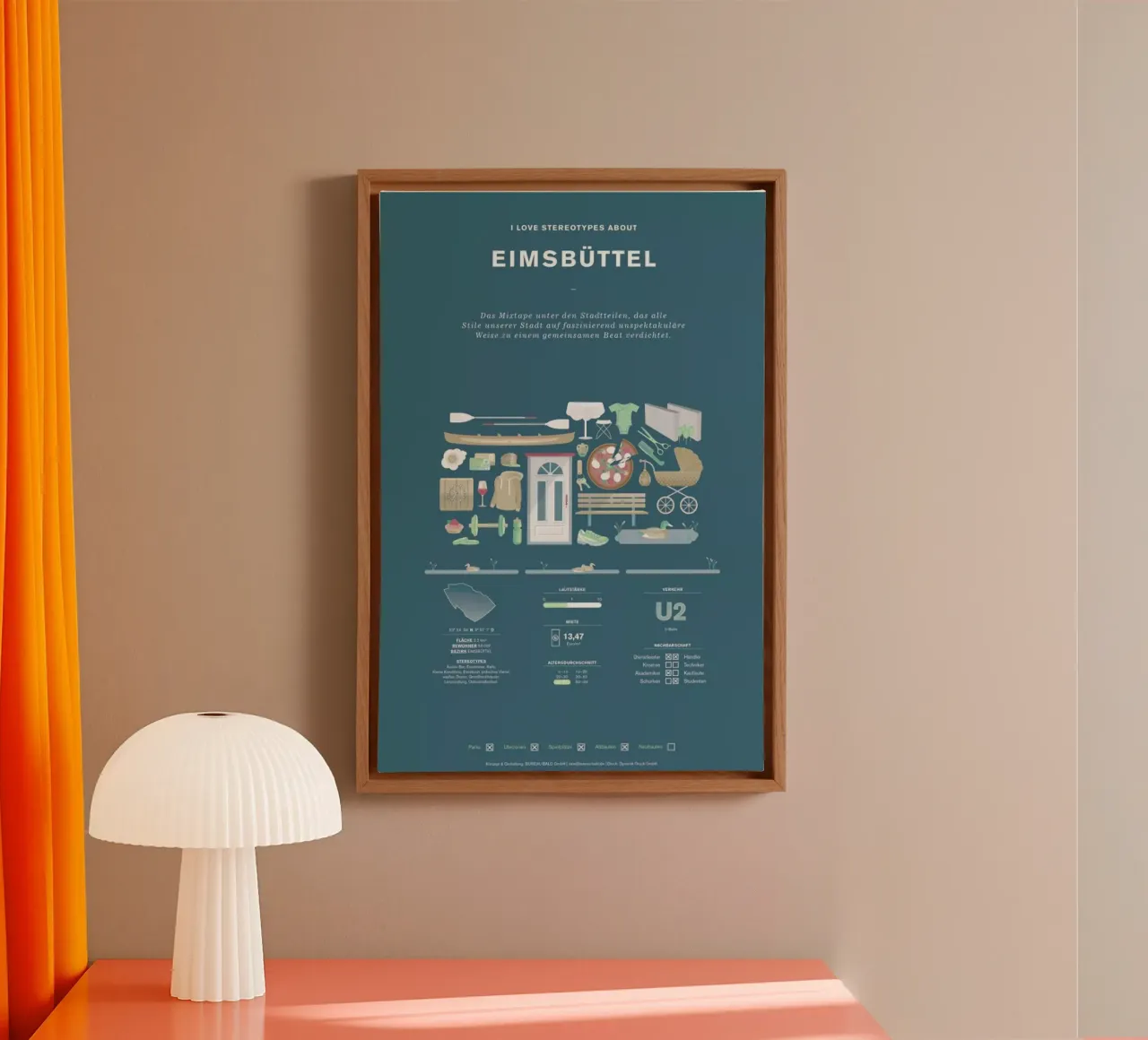 Eimsbüttel tela con Cornice a cassetta da Bureau Bald GmbH