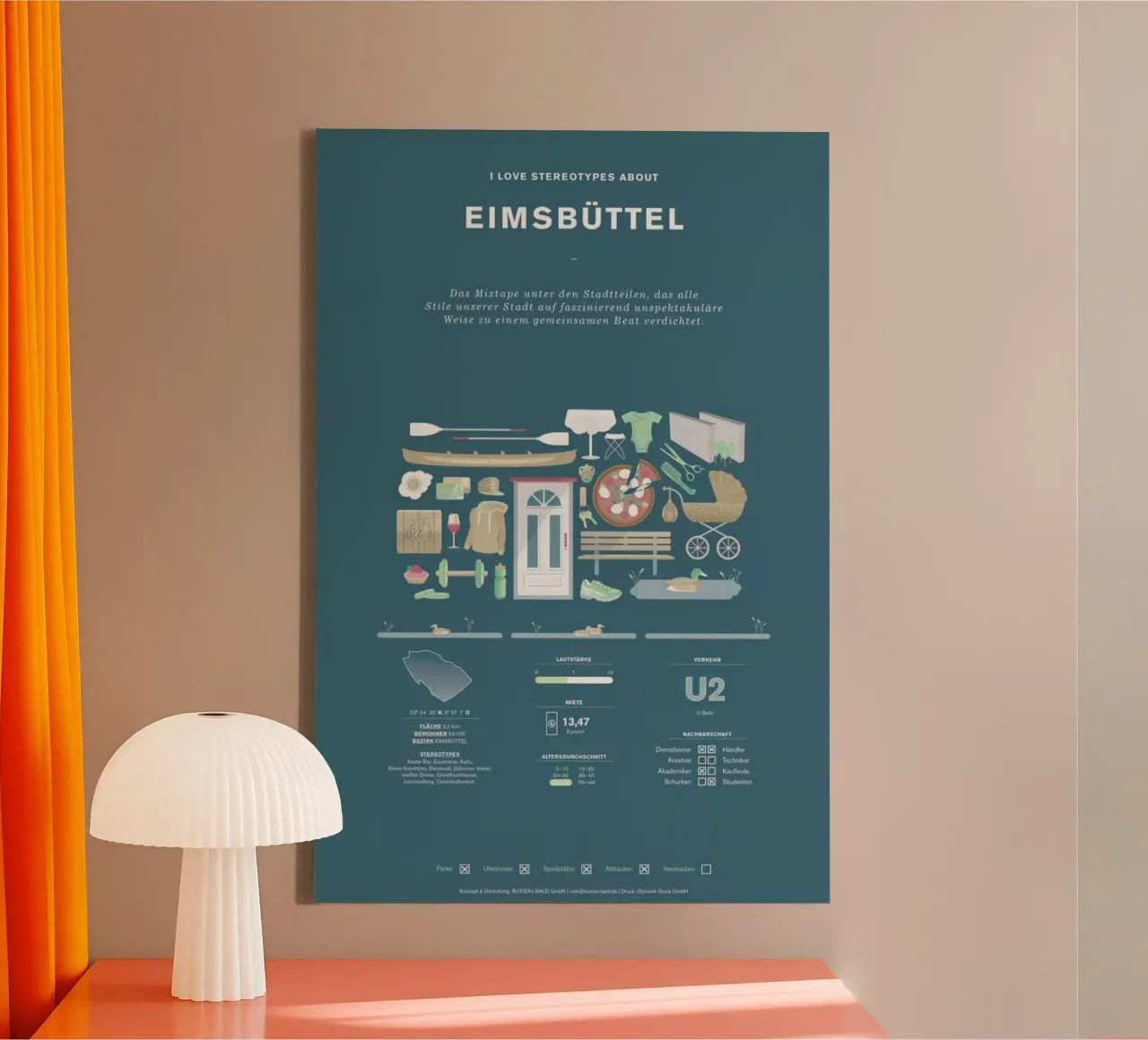 Eimsbüttel tela con Cornice a cassetta da Bureau Bald GmbH