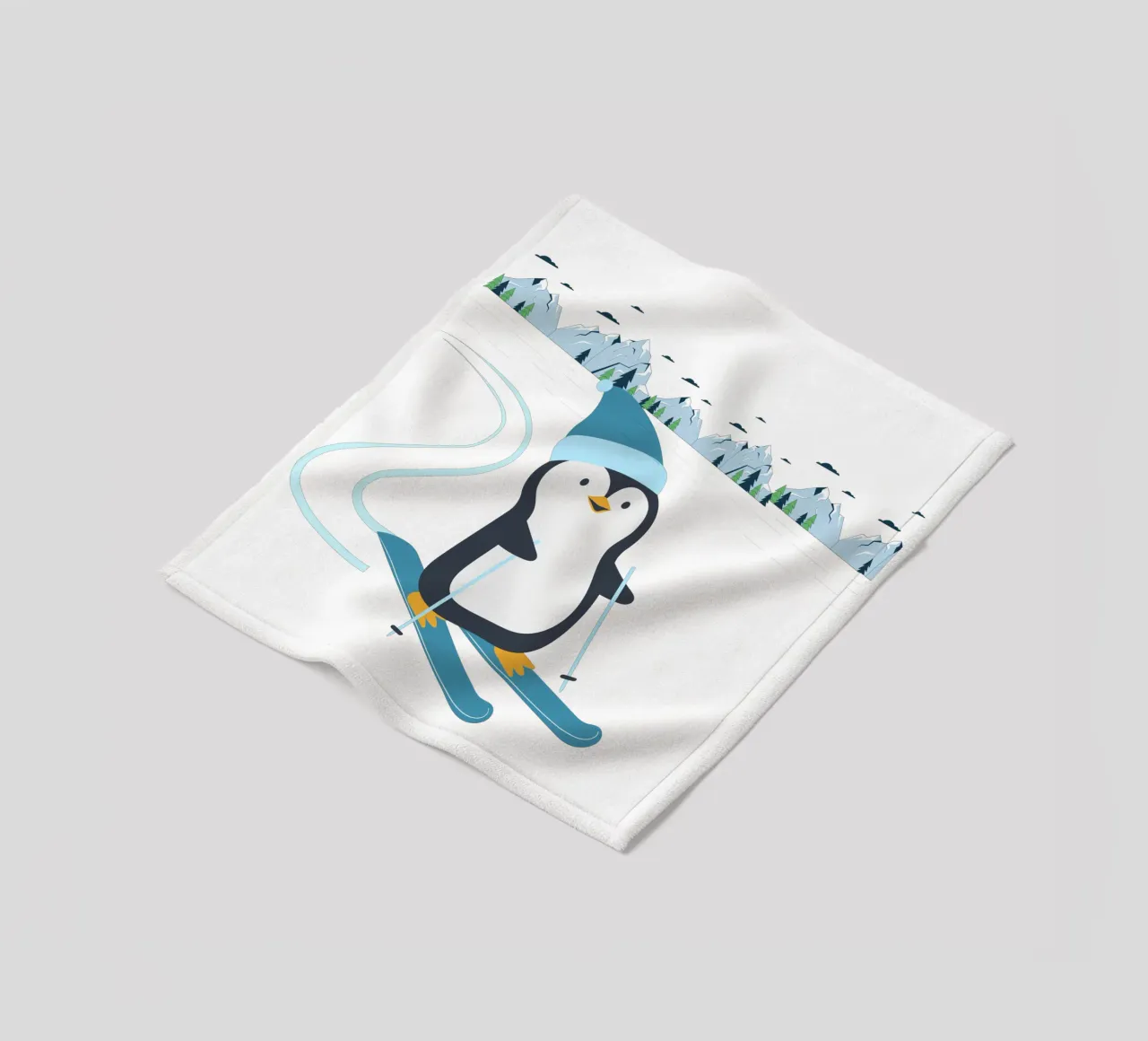 Sciare i pinguini coperta in pile da FABOArt
