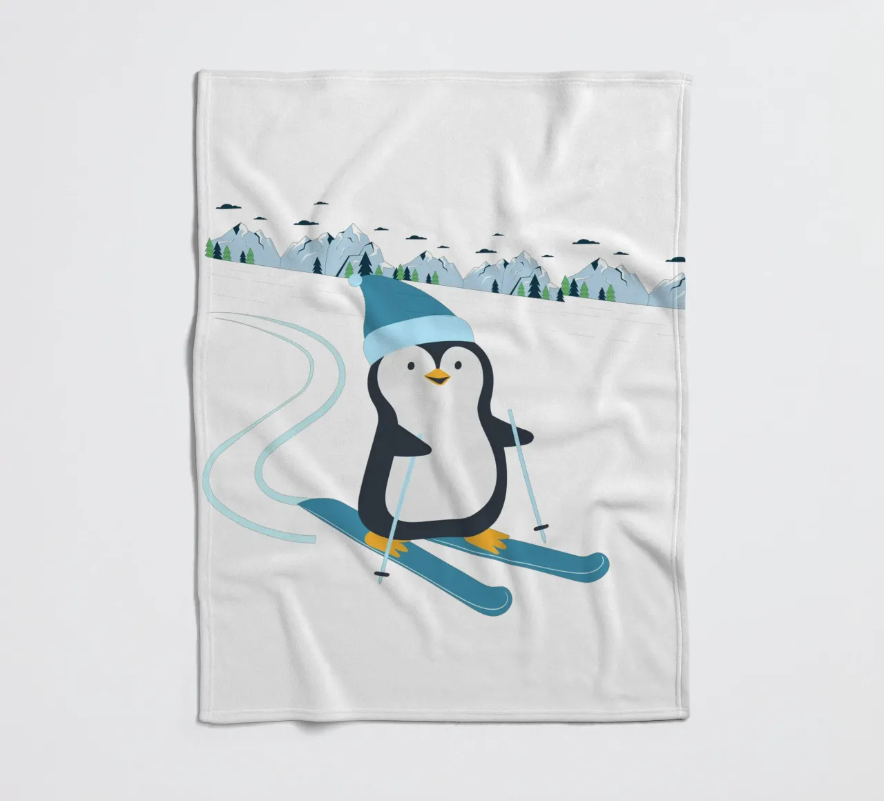 Sciare i pinguini coperta in pile da FABOArt