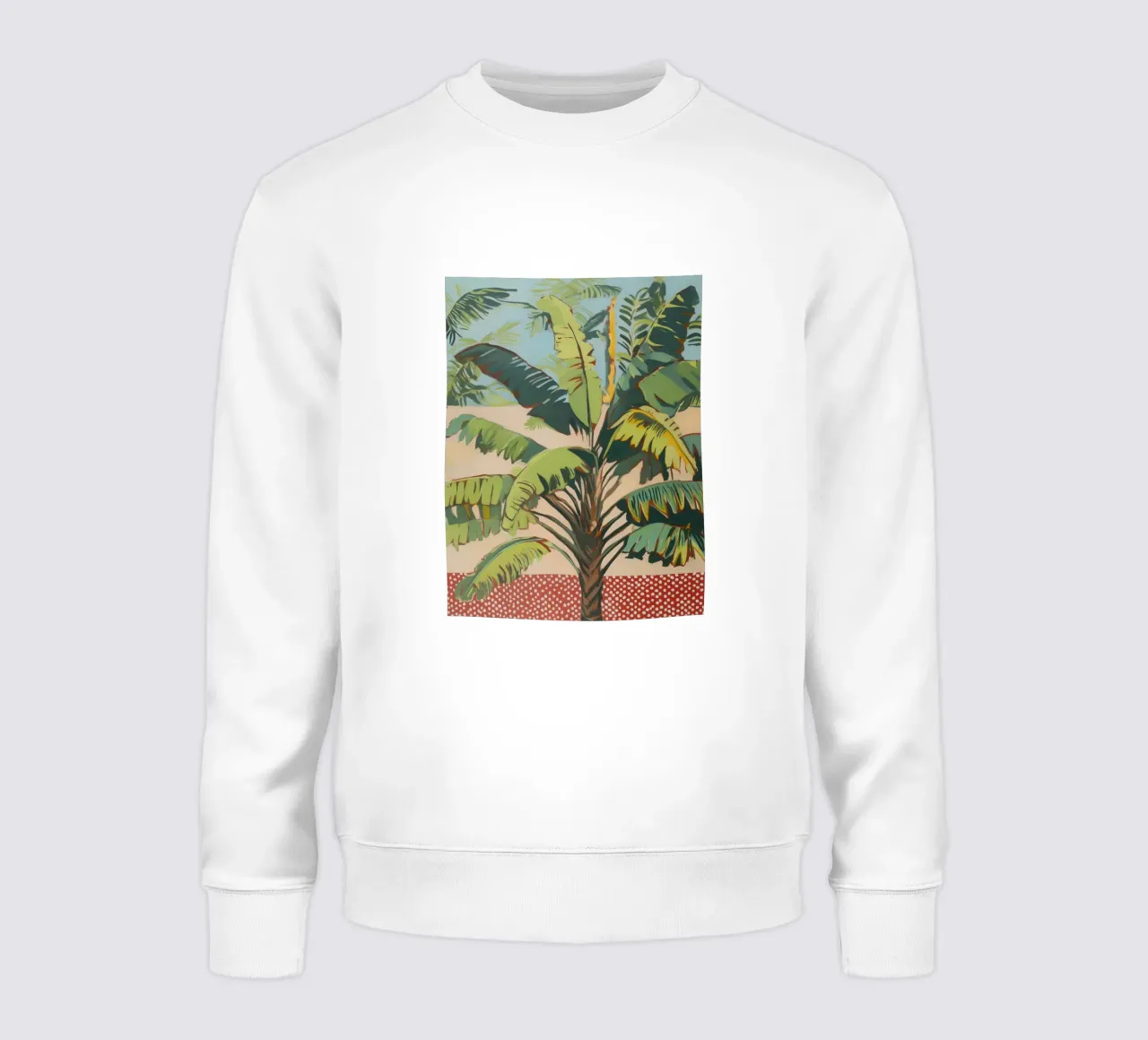 Foglie tropicali a pois felpa da Carinaprint