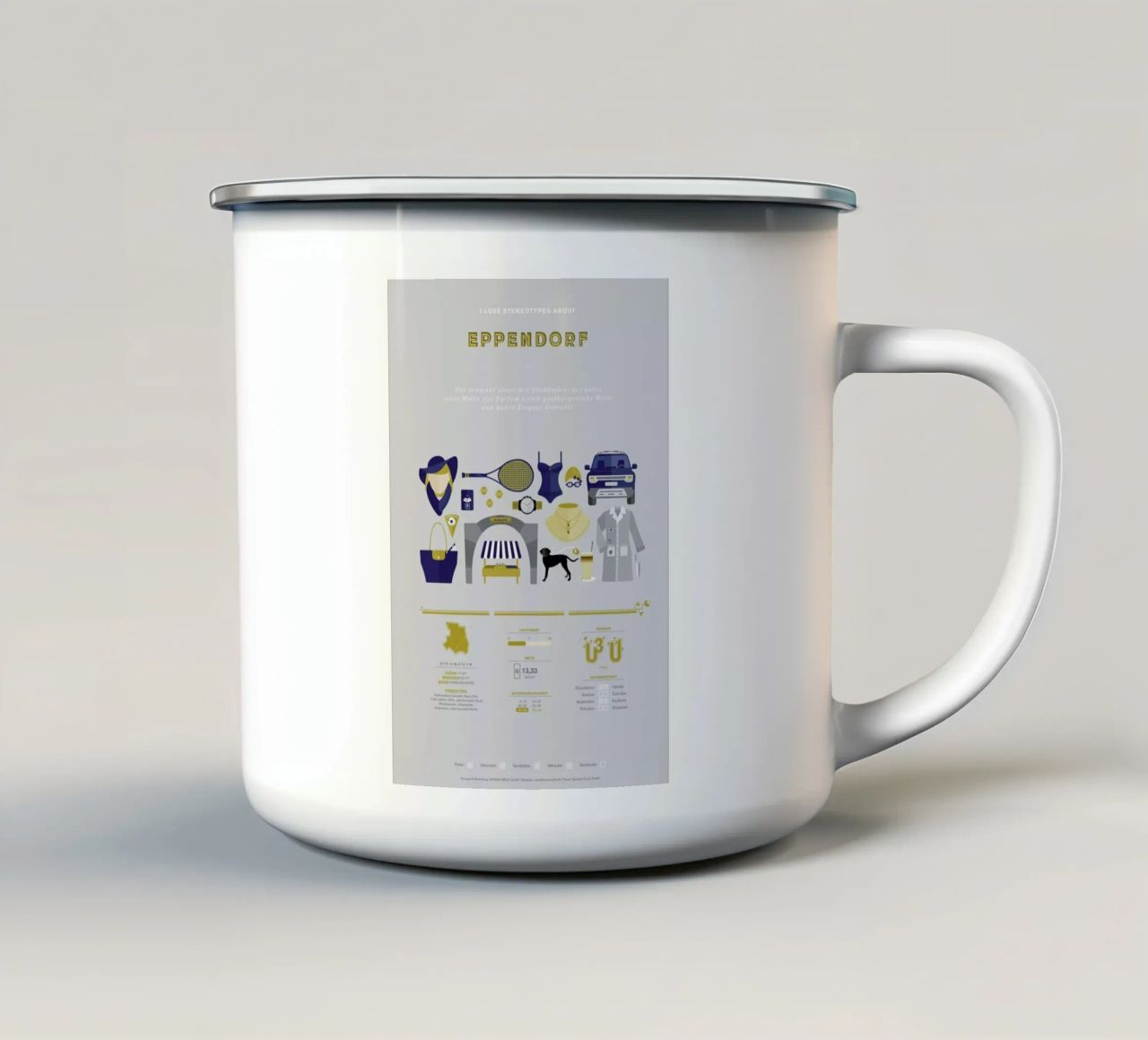Eppendorf tazza in smalto da Bureau Bald GmbH