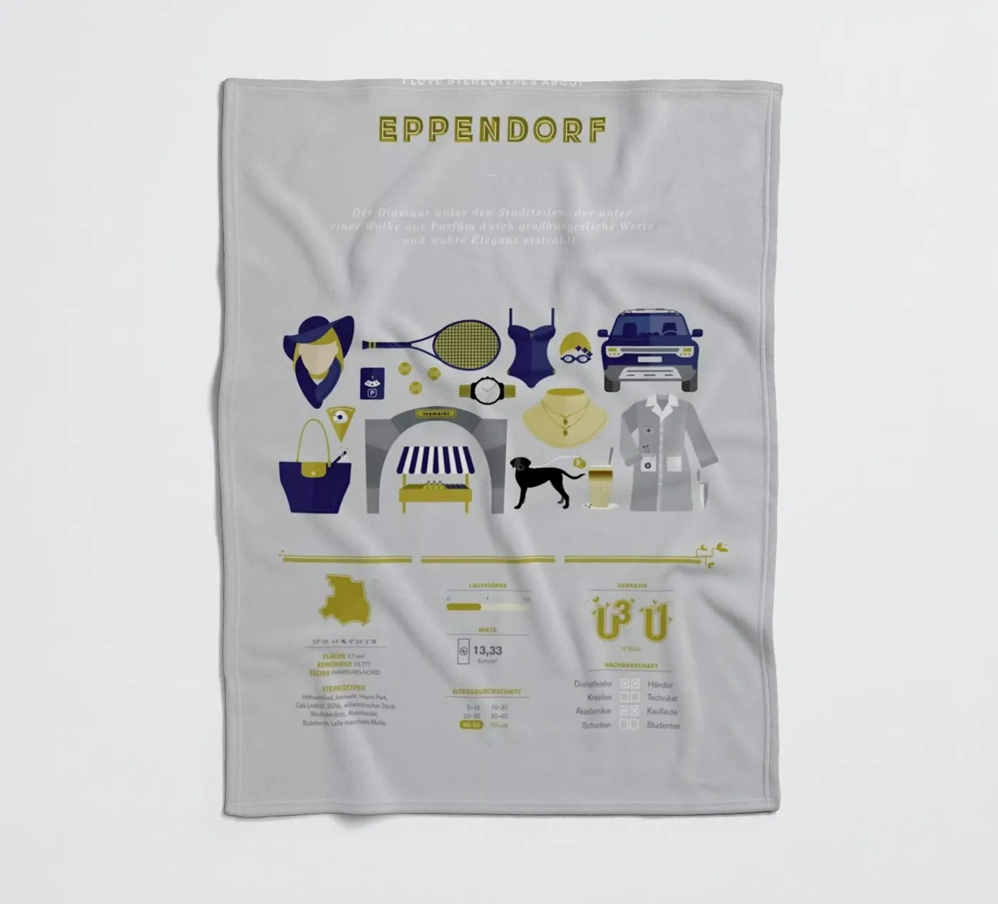 Eppendorf fleecedeken van Bureau Bald GmbH