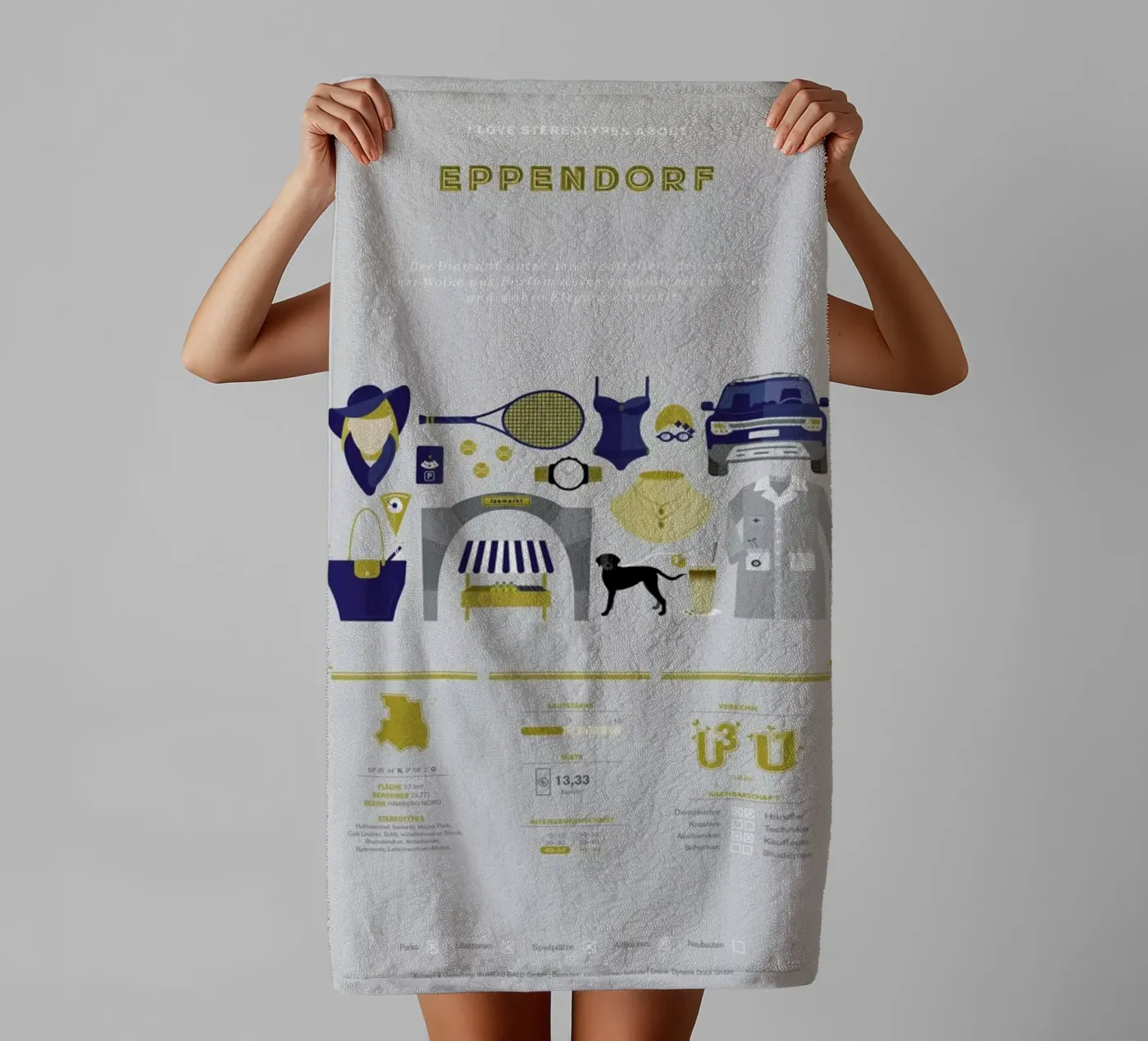 Eppendorf badhanddoek van Bureau Bald GmbH