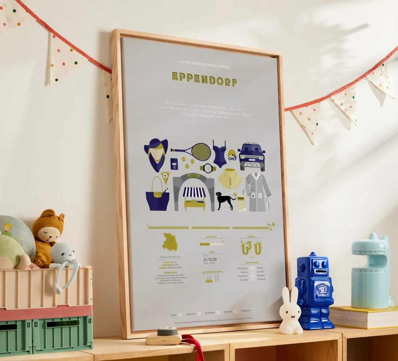 Eppendorf canvas met Baklijst van Bureau Bald GmbH