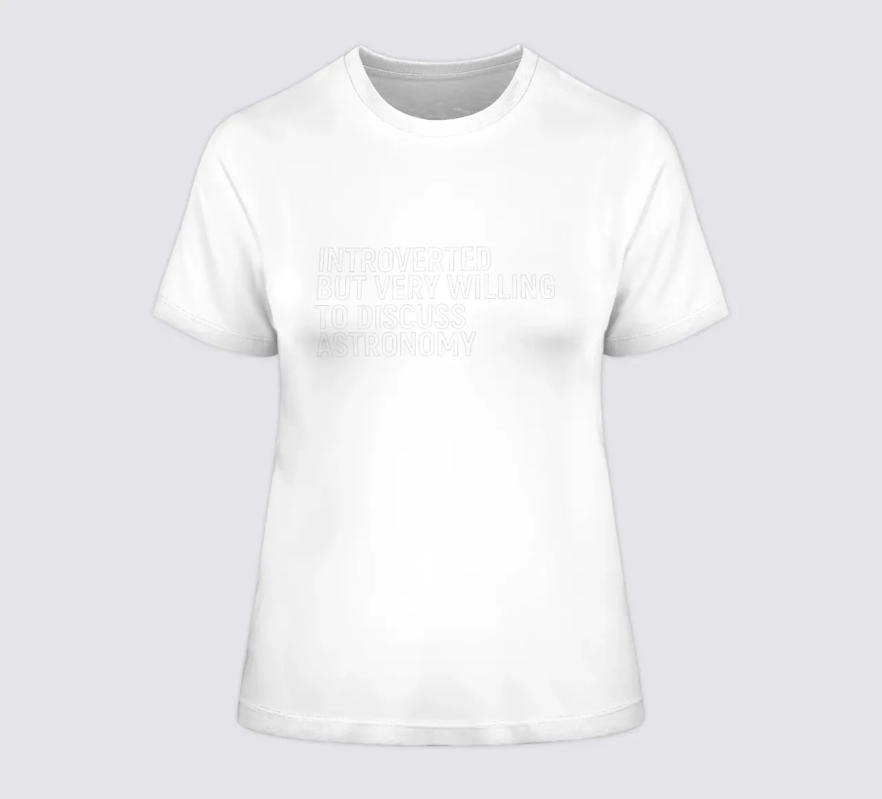 Introverted but very willing to discuss astronomy t-shirt da donna da happieeagle