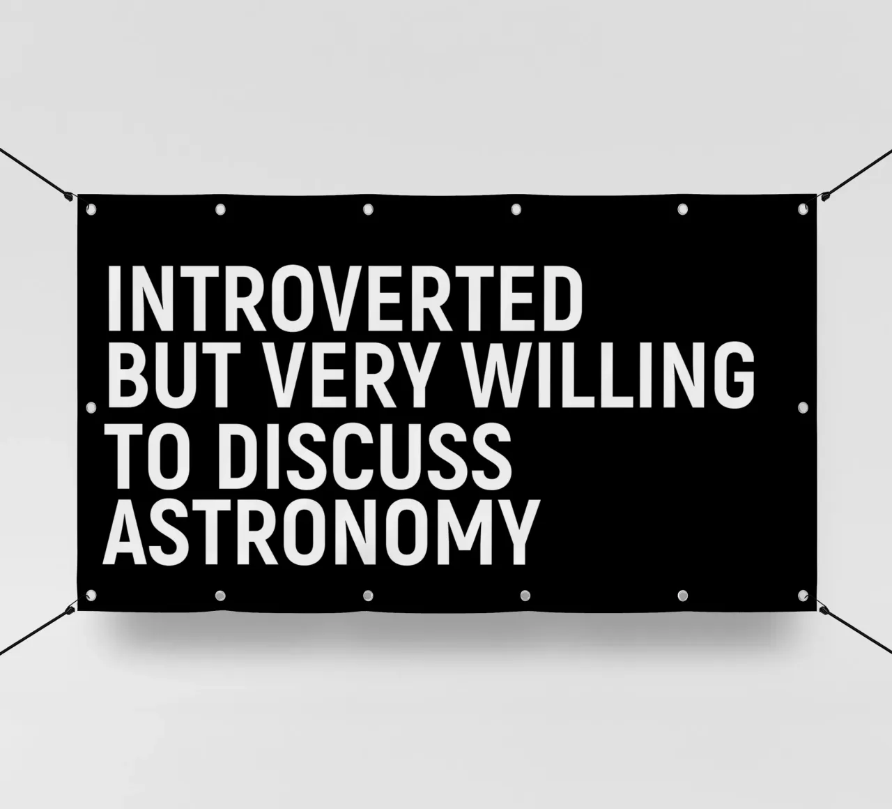 Introverted but very willing to discuss astronomy bâche pvc de happieeagle