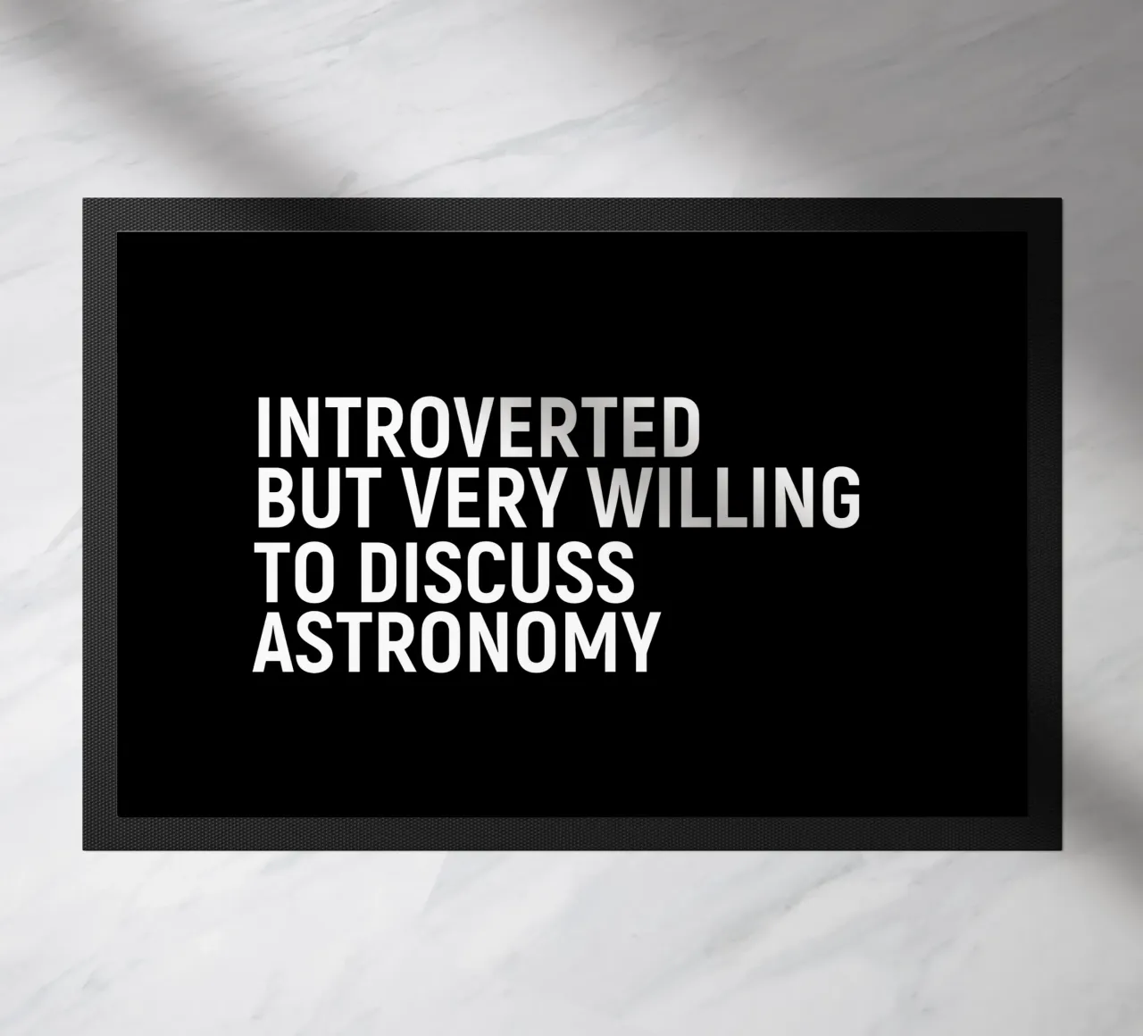 Introverted but very willing to discuss astronomy deurmat van happieeagle