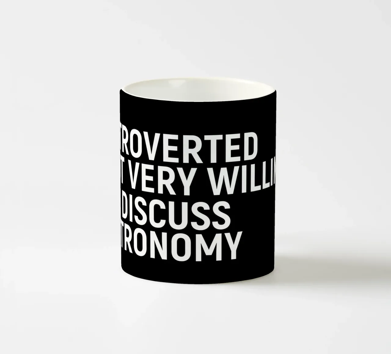 Introverted but very willing to discuss astronomy mug en céramique de happieeagle